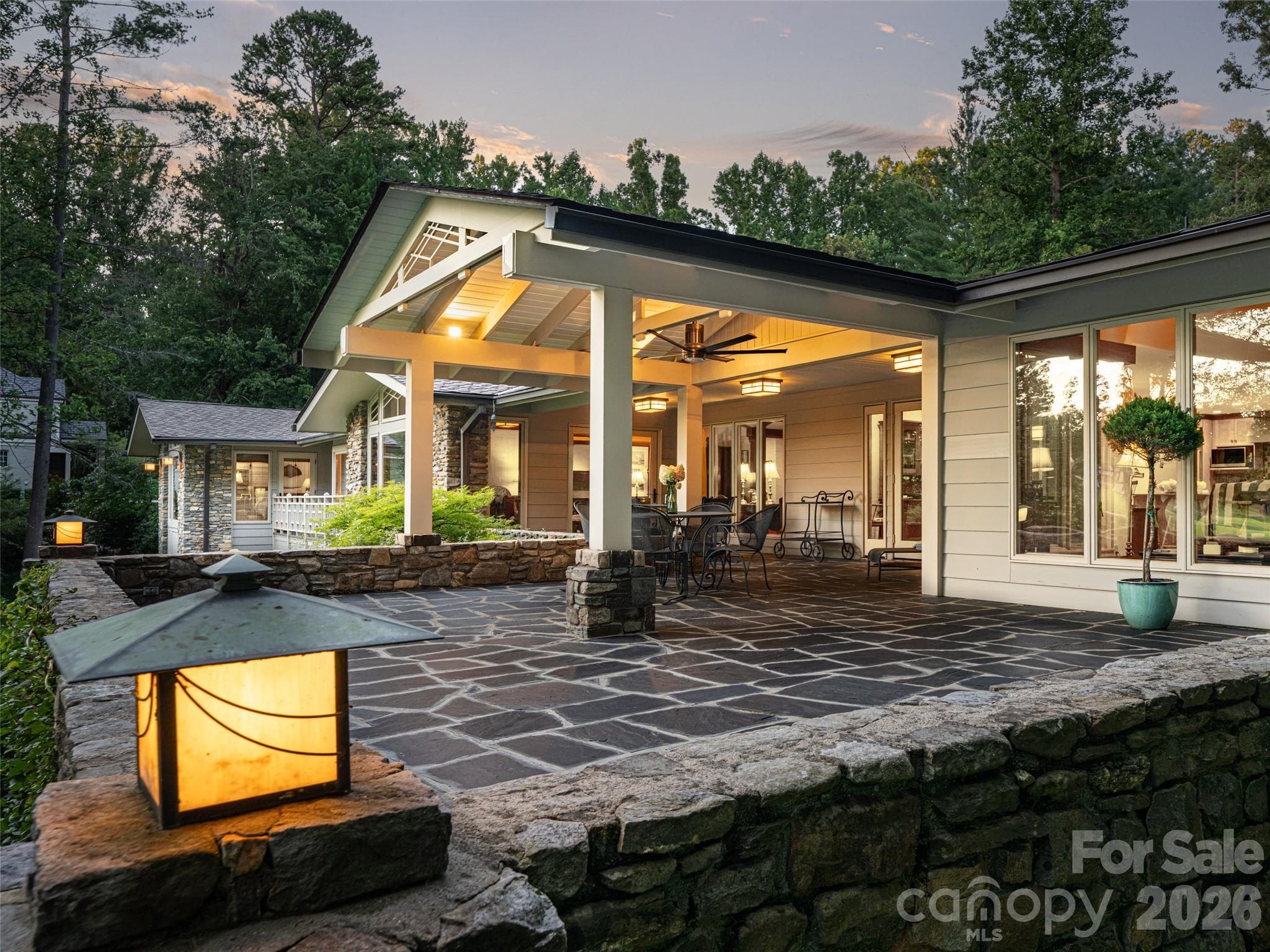 Rear Covered Patio - 17 Amherst Road, Biltmore Forest