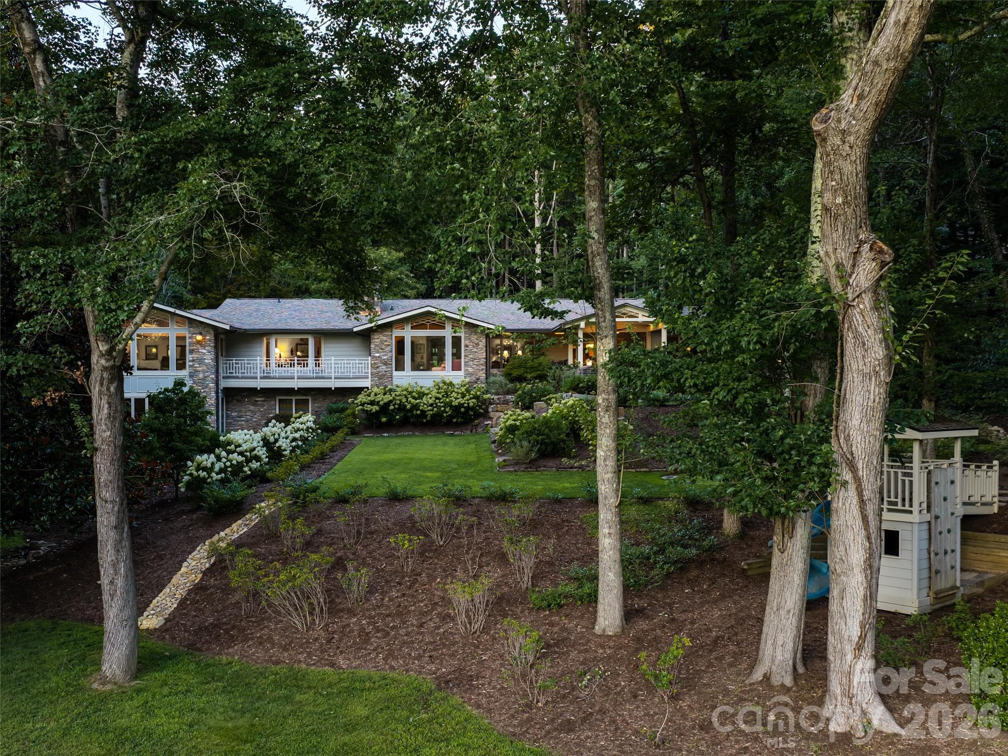 Rear Yard Looking from Golf Course - 17 Amherst Road, Biltmore Forest