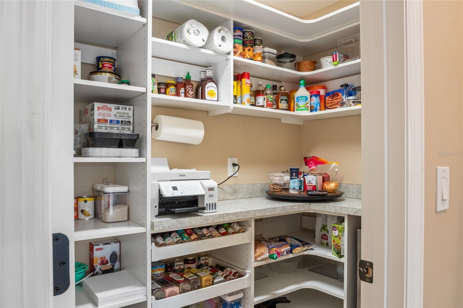 Custom shelving in pantry closet. - 4529 SAMANTHA CT, THE VILLAGES