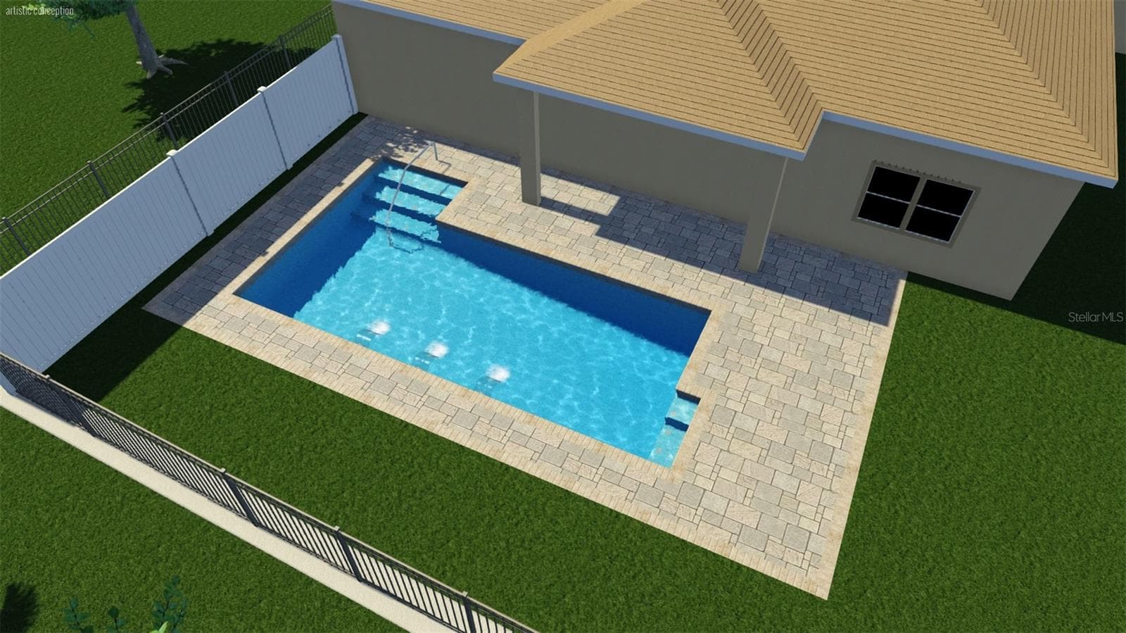 Pool Design - Staged - 4529 SAMANTHA CT, THE VILLAGES