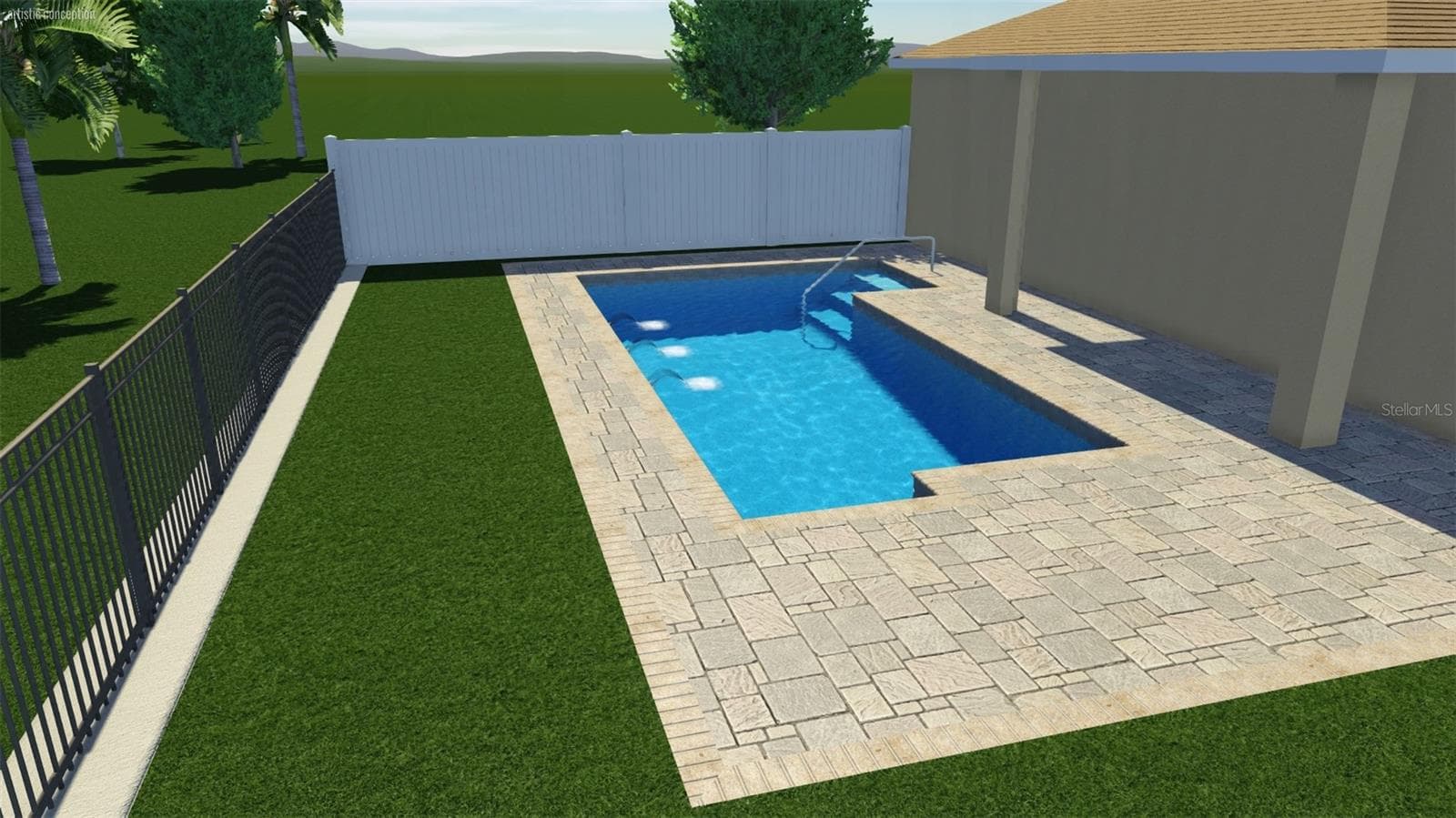 Pool Design - Staged - 4529 SAMANTHA CT, THE VILLAGES