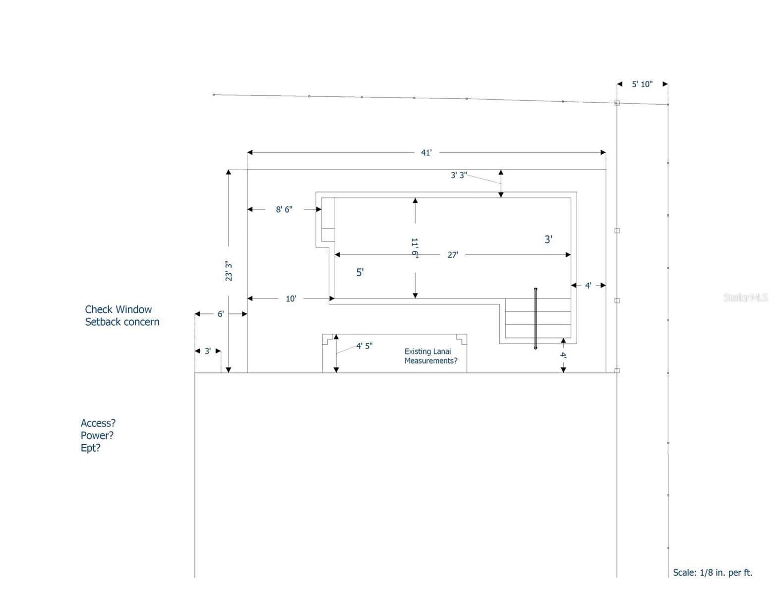 Pool Plans - prior to the birdcage install. - 4529 SAMANTHA CT, THE VILLAGES