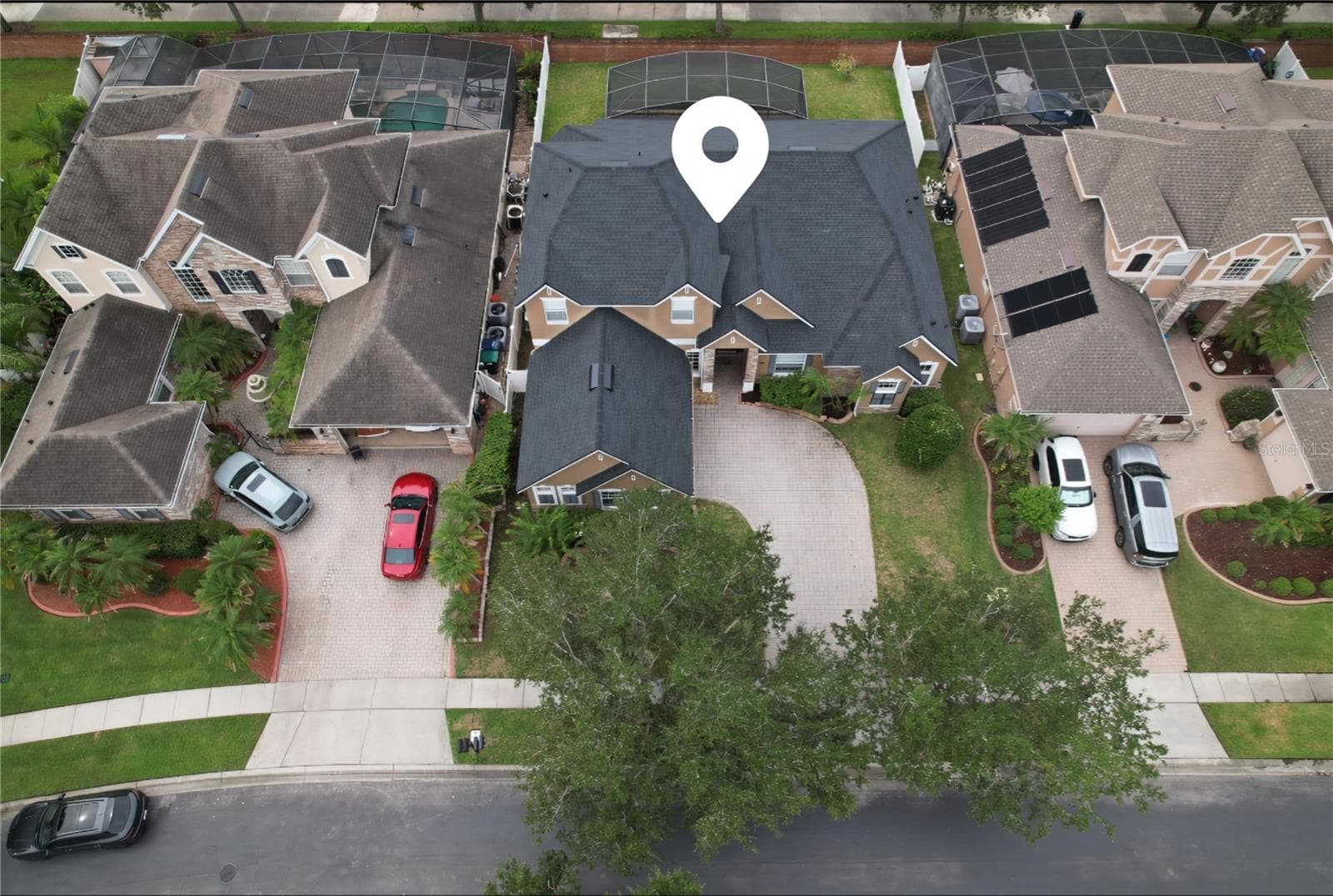 Arial view front with new roof - 16407 BRISTOL LAKE CIR, ORLANDO