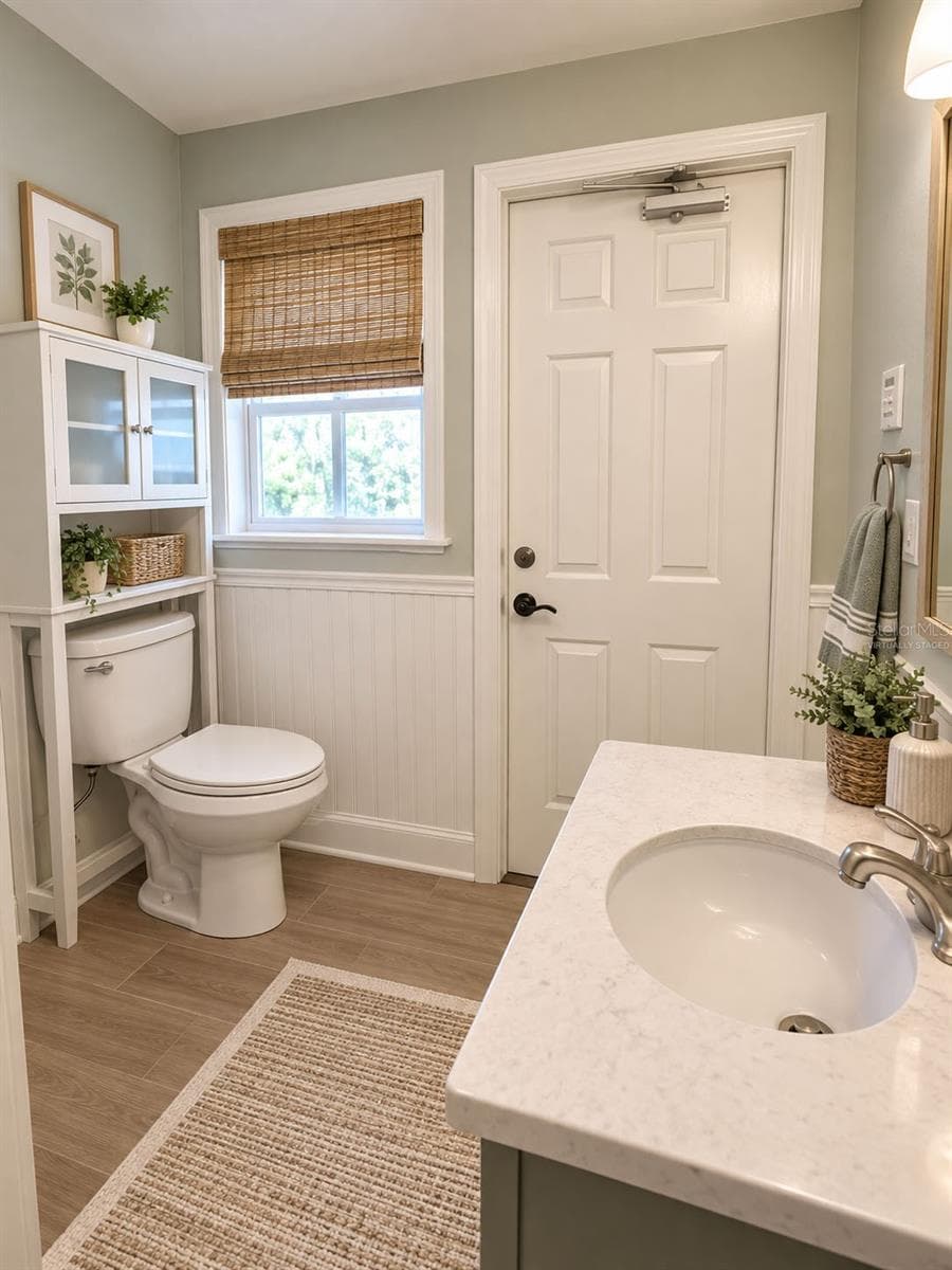 virtually staged hall bath - 14202 SE 173RD PL, HAWTHORNE