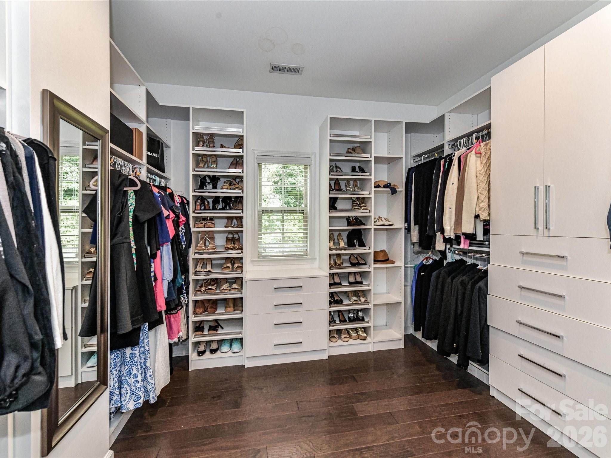 Primary Closet w custom Built-ins - 16056 Reynolds Drive, Indian Land