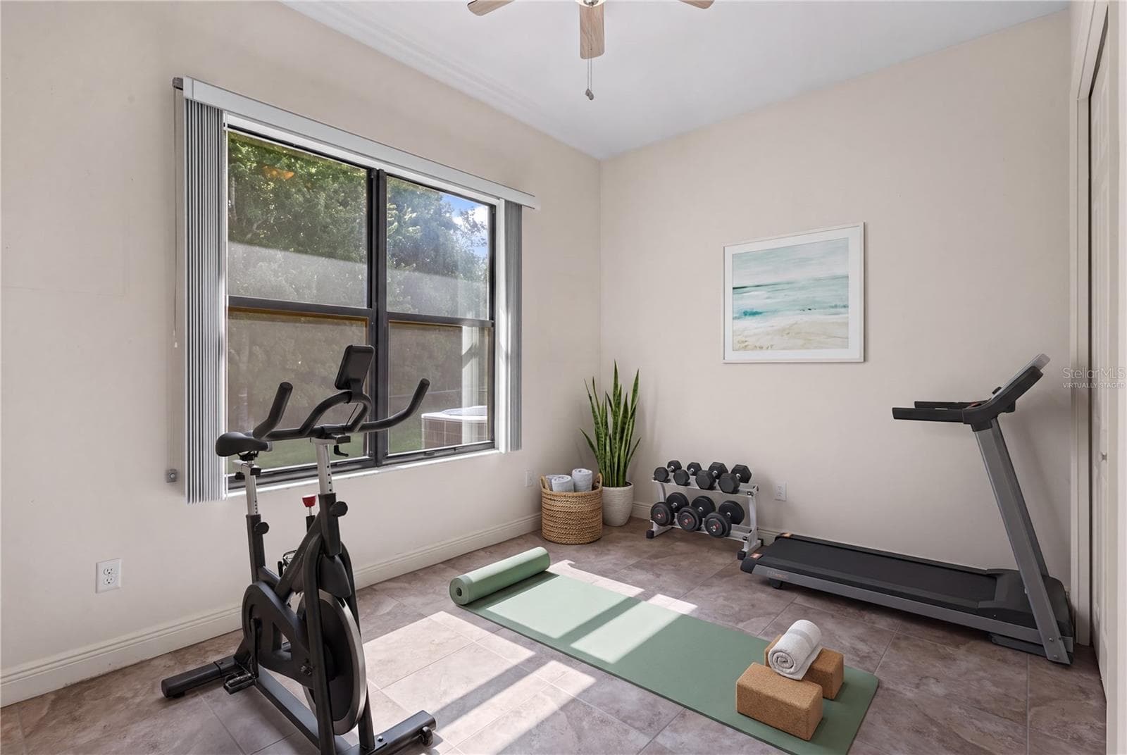 The fourth bedroom enjoys peaceful conservation views and exceptional backyard privacy. - virtually staged - 14834 MAN O WAR DR, ODESSA