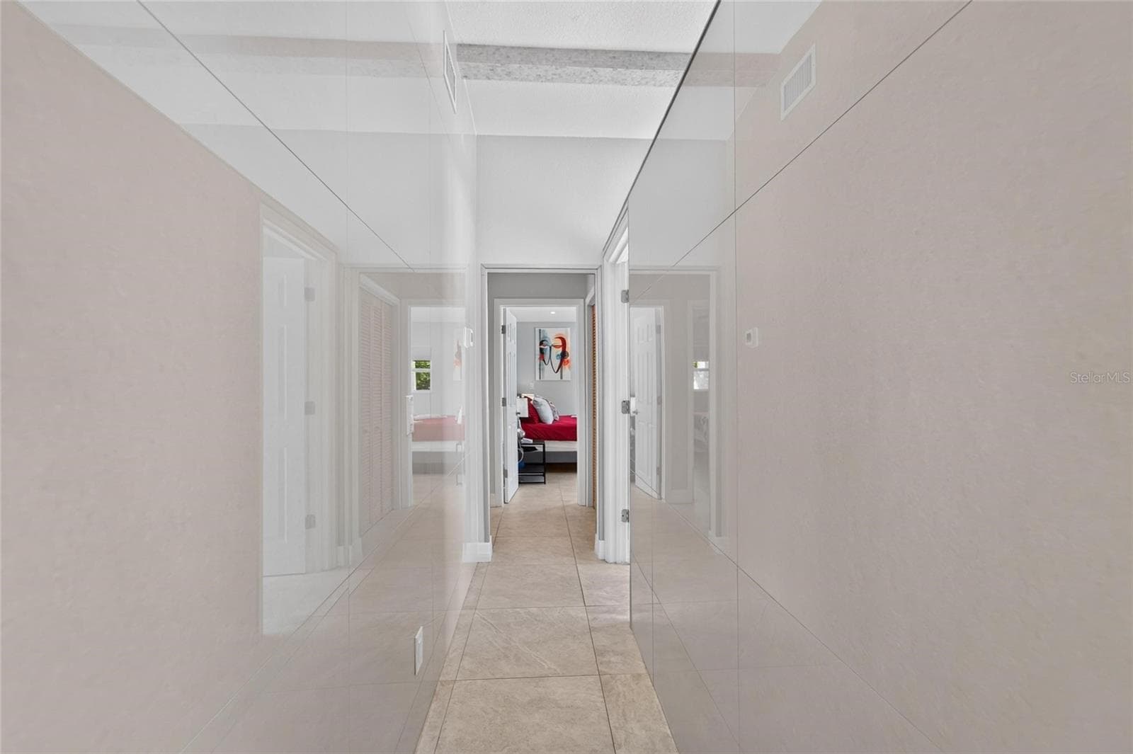 Unit E-wall-tiled hallway - 1236 13TH ST, SARASOTA