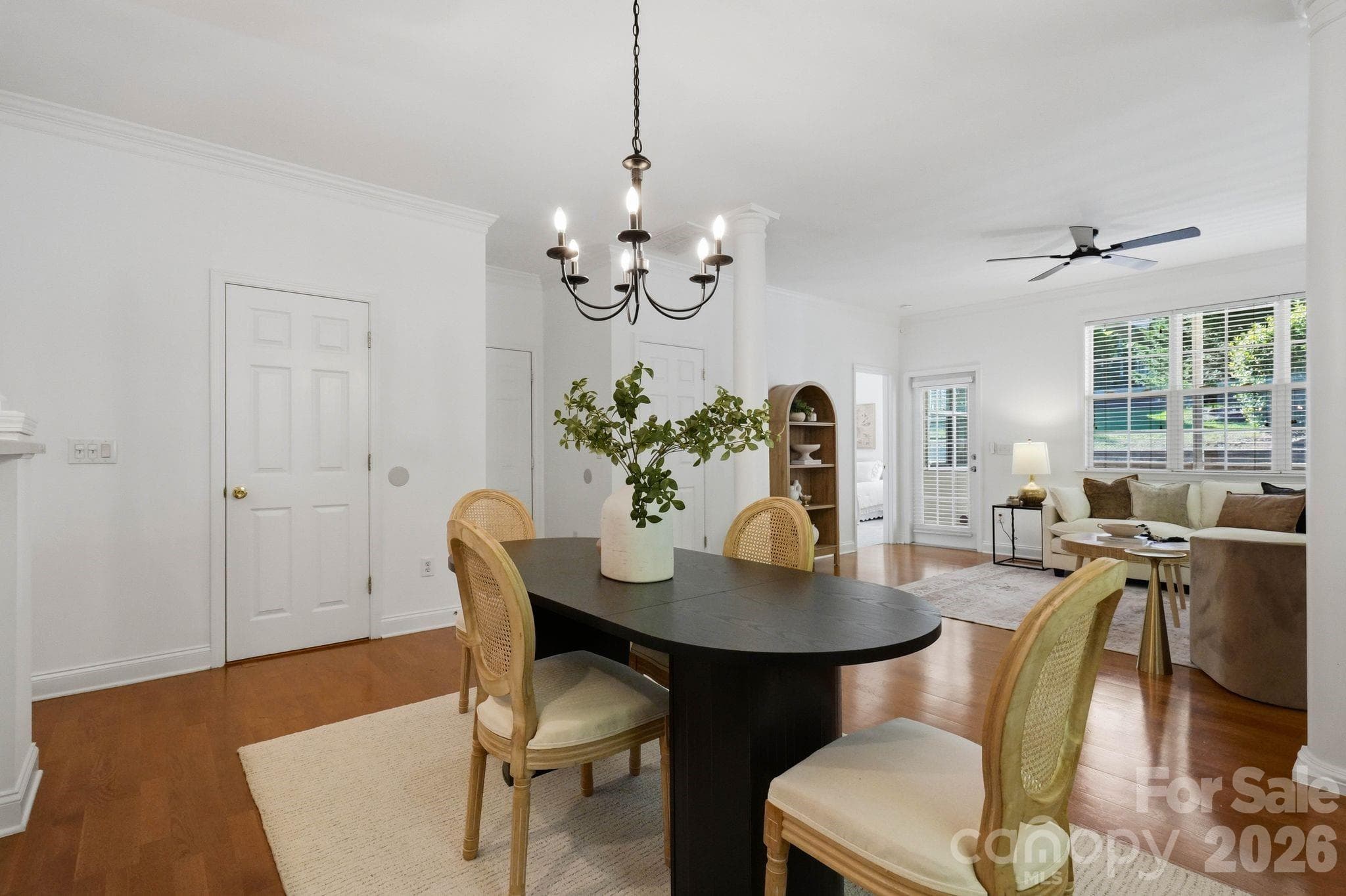 Bright, spacious dining area with excellent flow to the surrounding main-level living spaces. - 18810 Cloverstone Circle, Cornelius