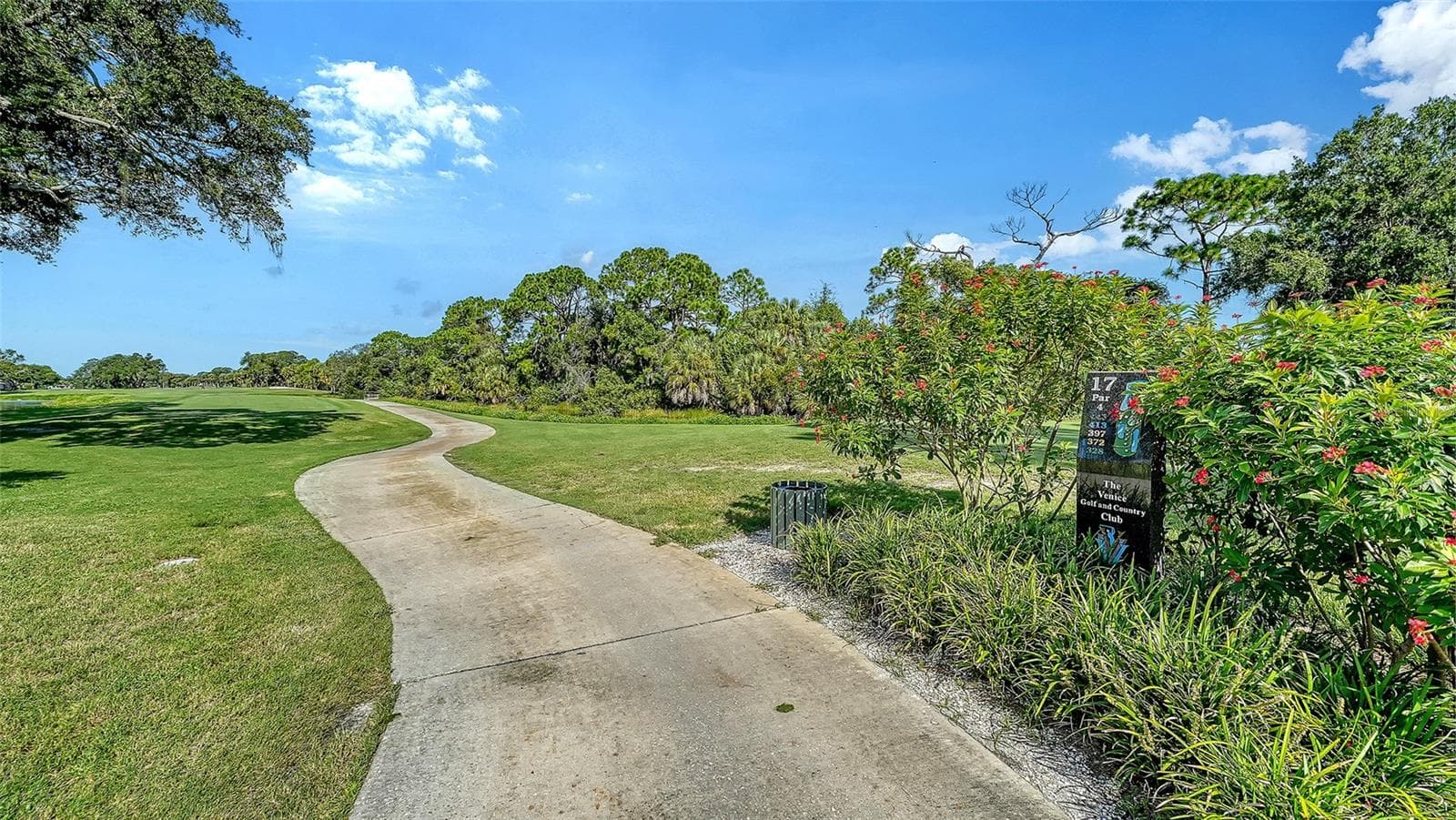 Cart path goes away from the house - 342 MELROSE CT, VENICE