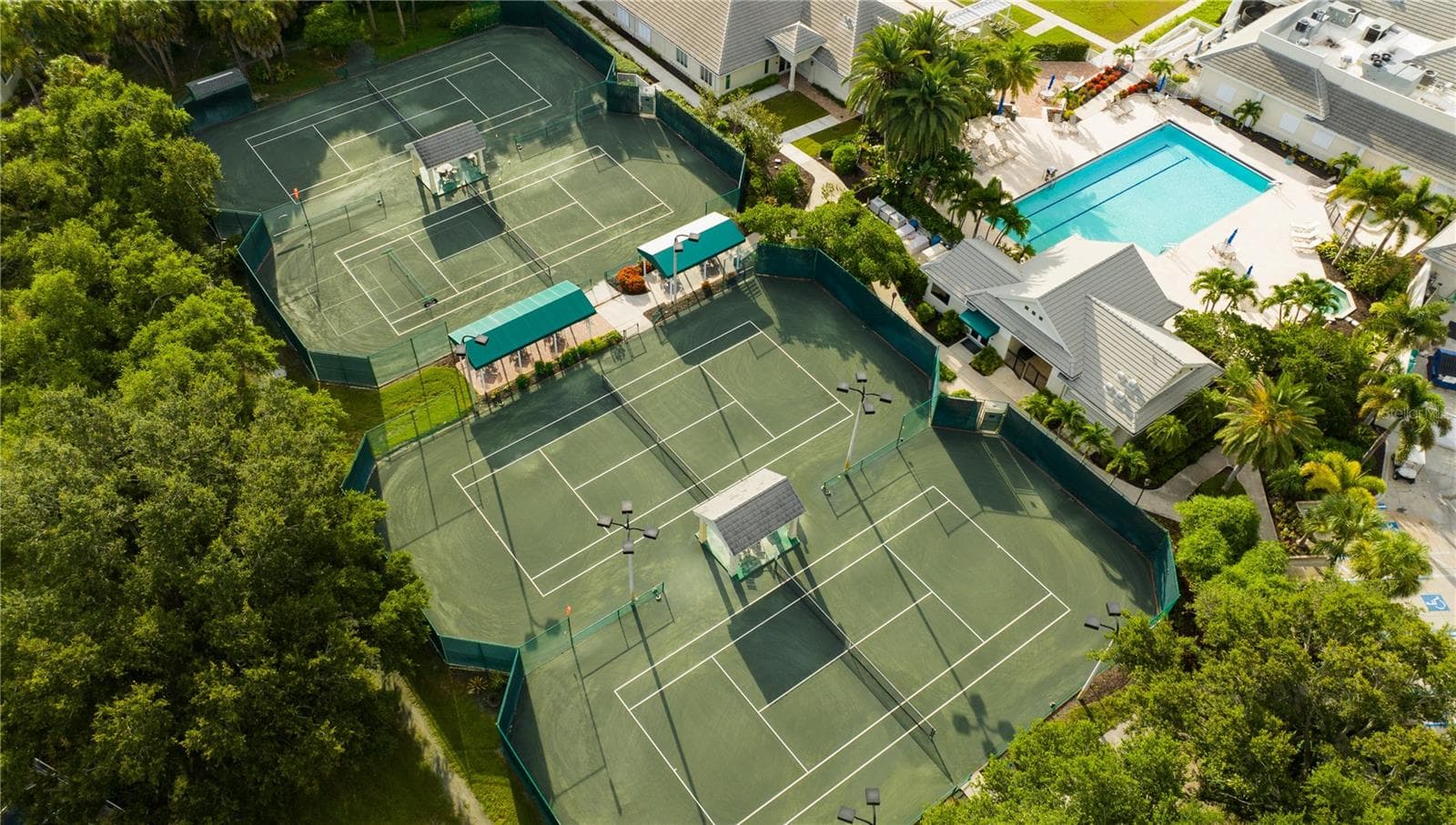 Club pool and tennis courts - 342 MELROSE CT, VENICE