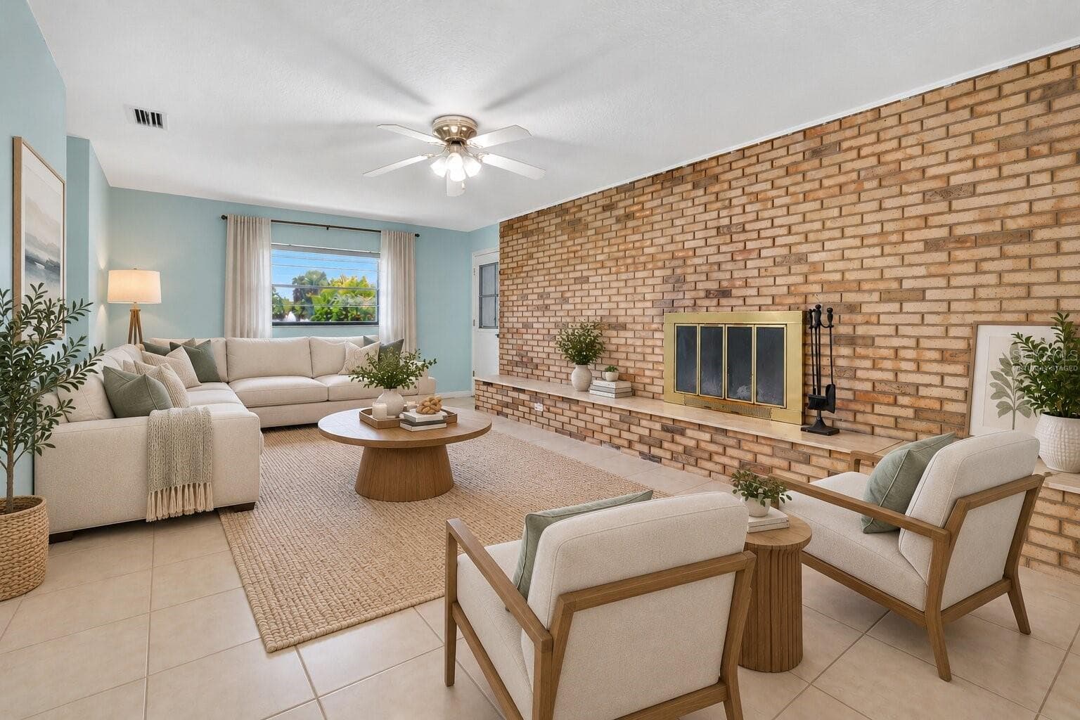Virtually Staged Living Room - 3380 BLOSSOM ST, KISSIMMEE