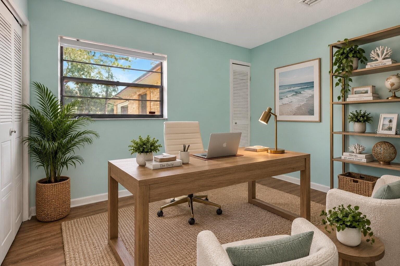 Virtually Staged Bedroom 2 as Home Office - 3380 BLOSSOM ST, KISSIMMEE