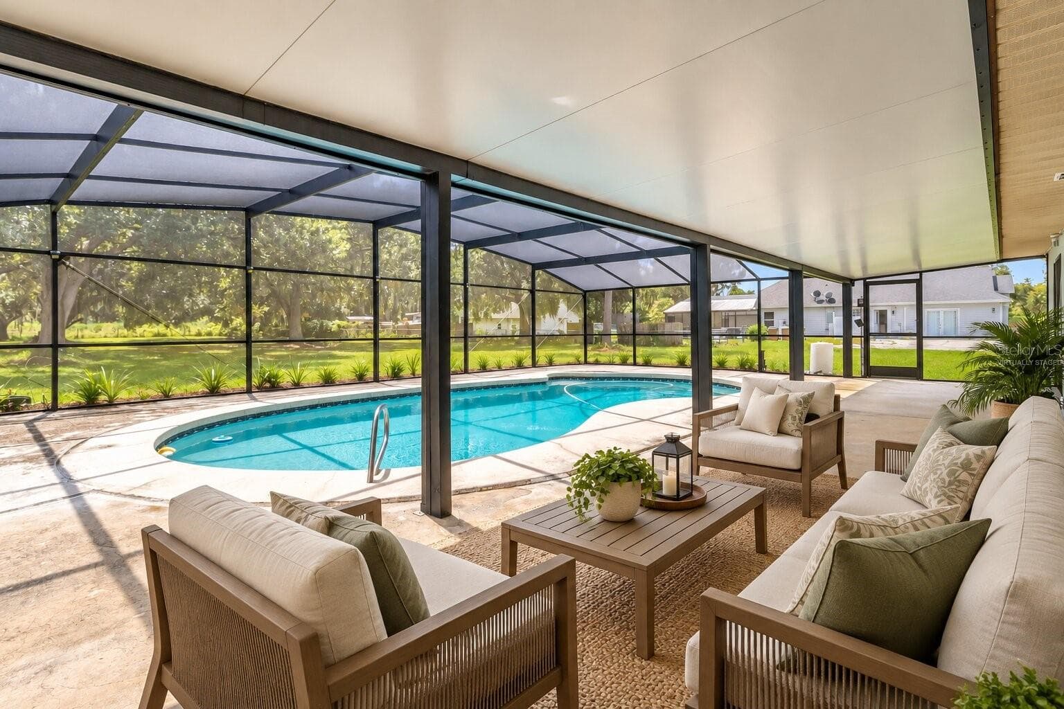 Virtually Staged Screened Lanai/Pool - 3380 BLOSSOM ST, KISSIMMEE