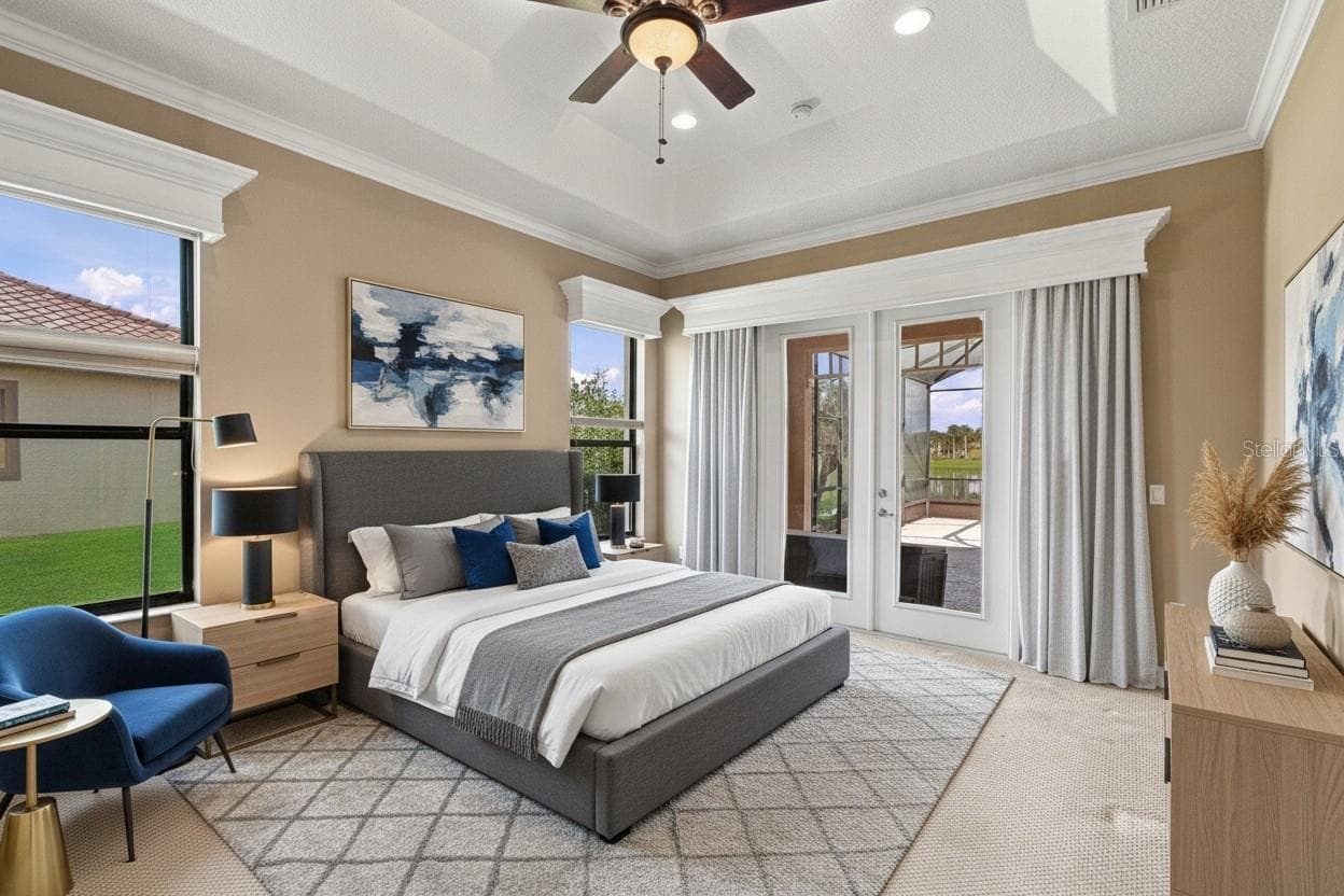 Primary bedroom with a view - 148 RANCHO MIRAGE DR, POINCIANA