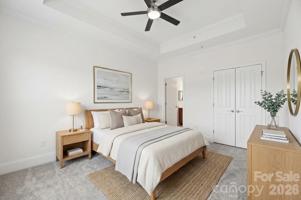 Bedroom attached to a full bath. Trey ceiling too. - 6605 Central Pacific Avenue, Charlotte