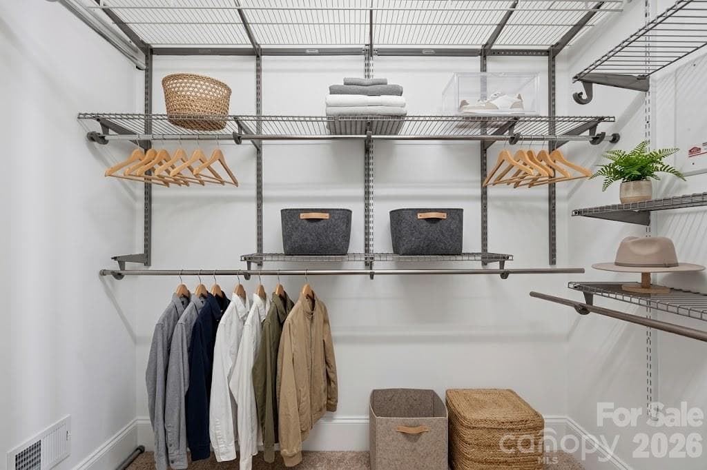 Owners closet has custom shelving. - 6605 Central Pacific Avenue, Charlotte