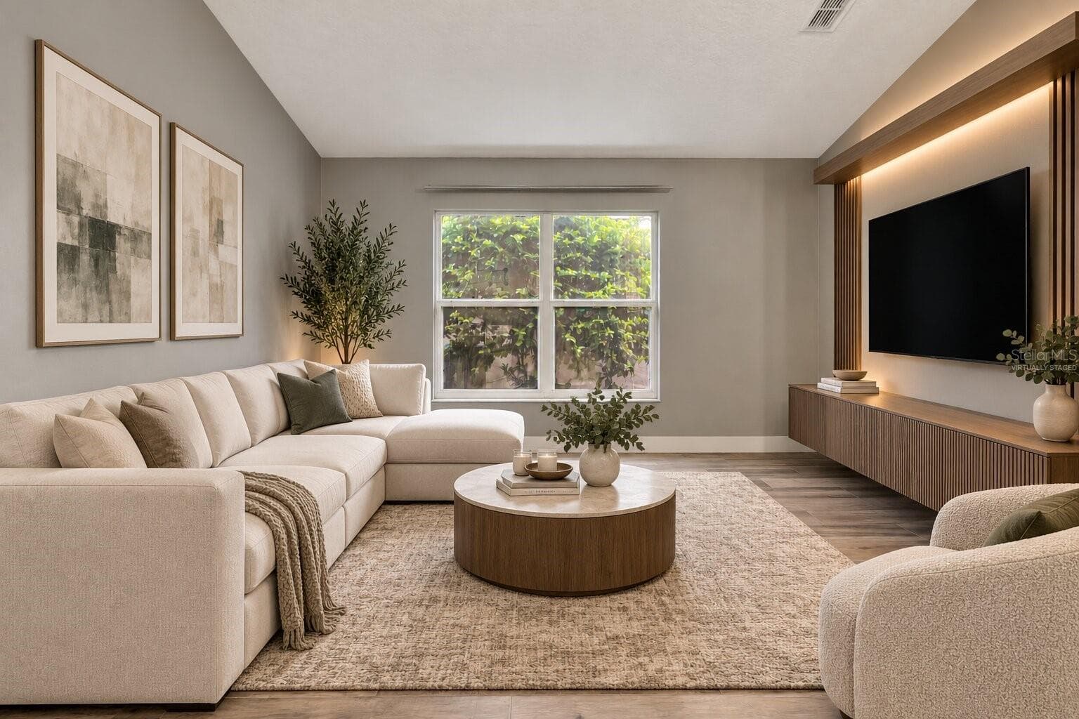 Virtually Staged Family Room - 2378 CIMMARON ASH WAY, APOPKA