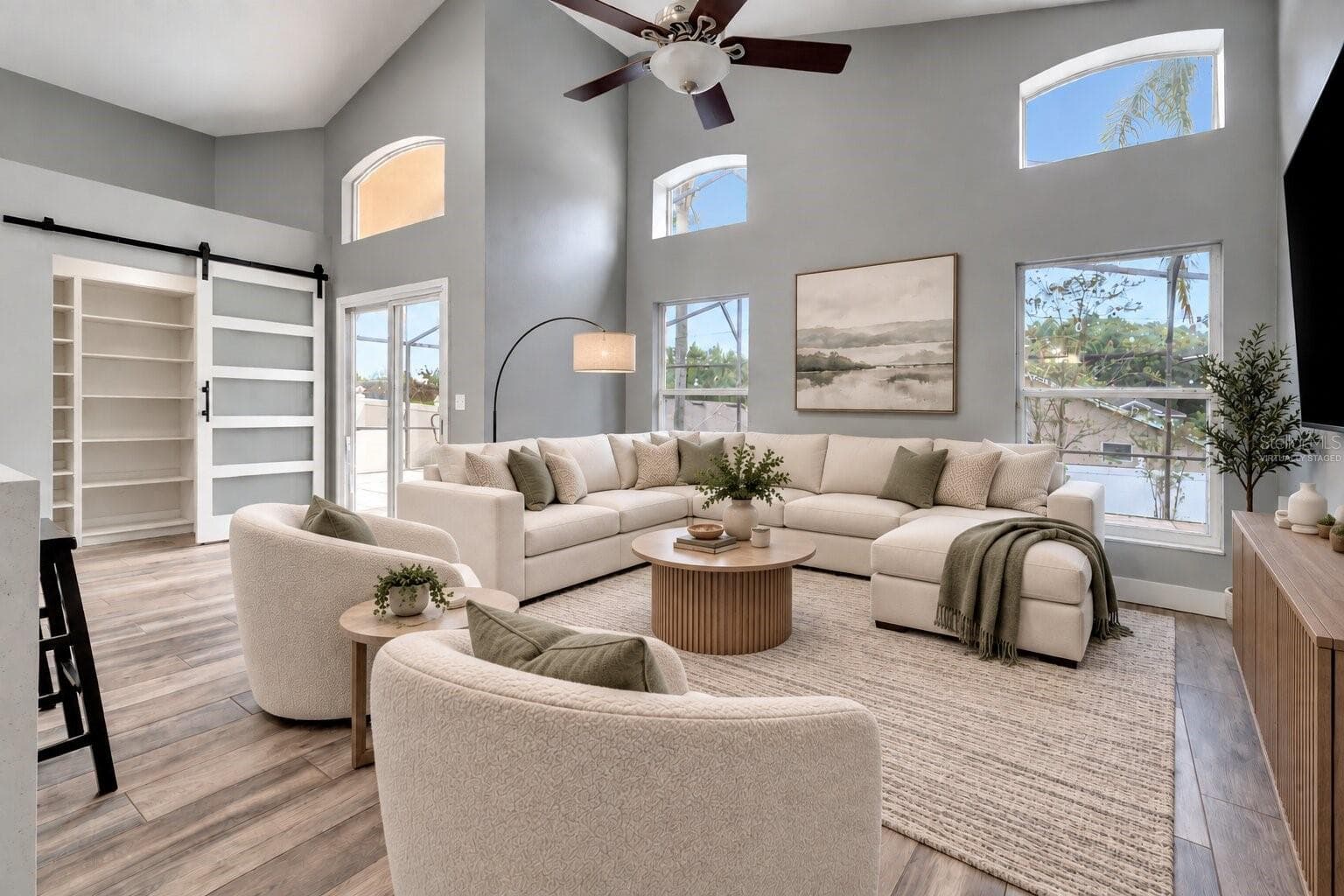 Virtually Staged Living Room - 2378 CIMMARON ASH WAY, APOPKA