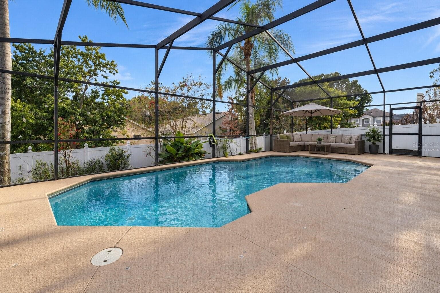 Virtually Staged Screened Lanai/ Pool - 2378 CIMMARON ASH WAY, APOPKA
