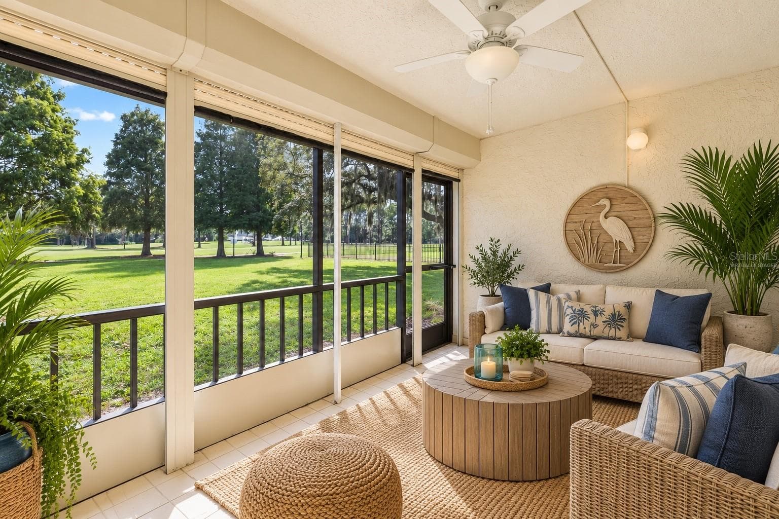 Virtually Staged Covered Screen Patio - 13626 GREENFIELD DR #109, TAMPA