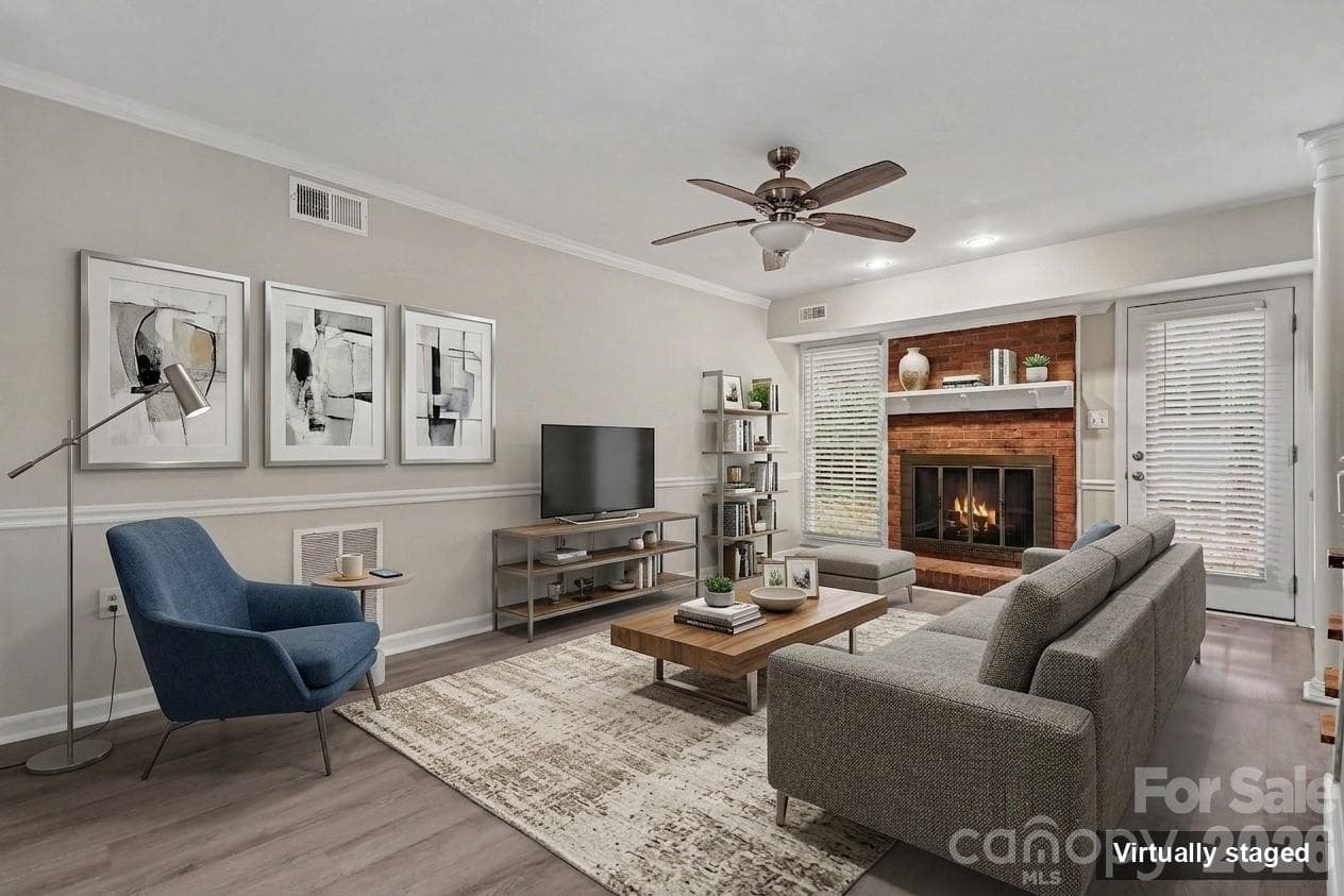 virtually staged - 5200 Birchbark Lane, Charlotte