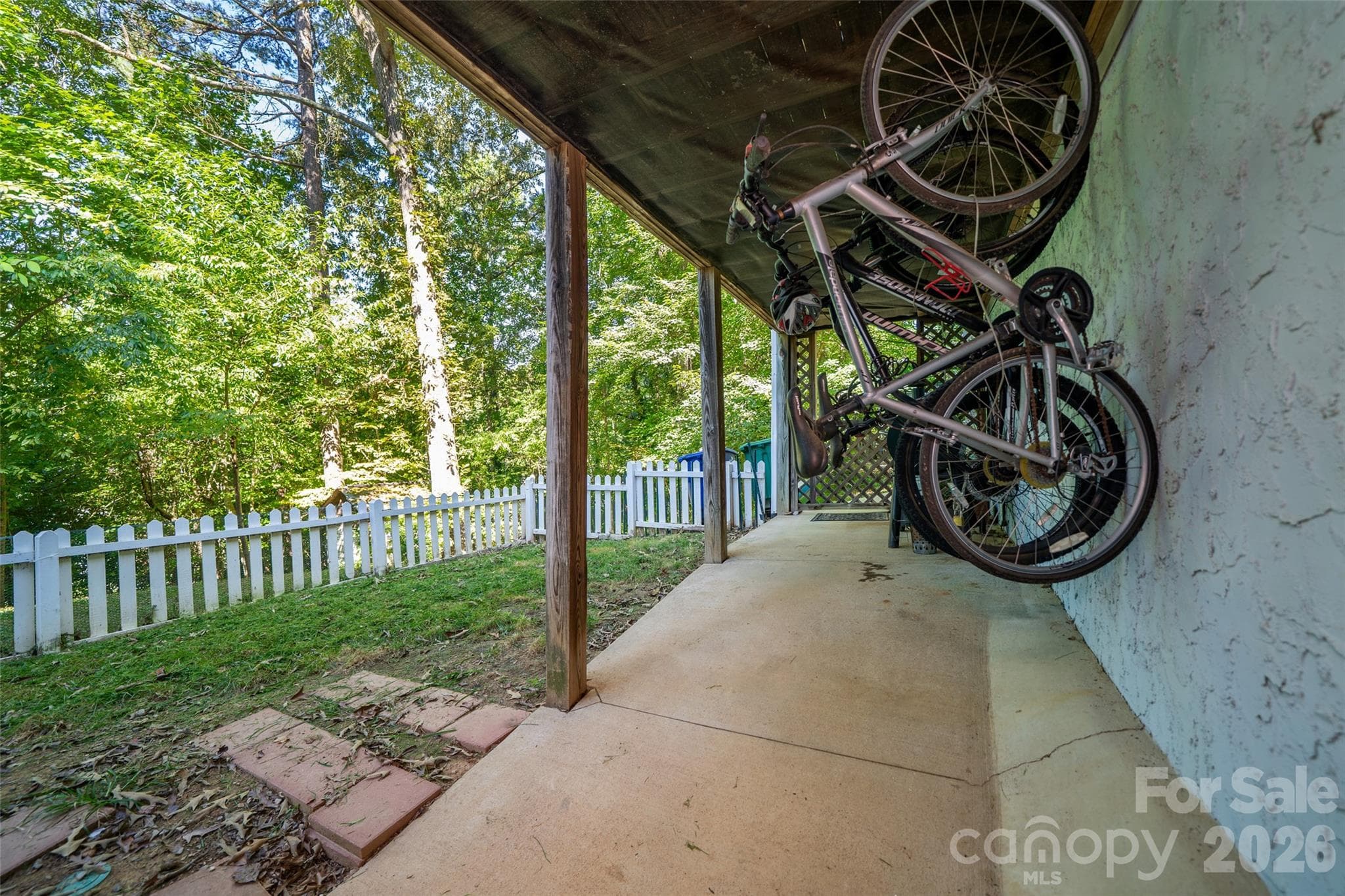 back porch off of basement - 18 Friendly Way, Asheville