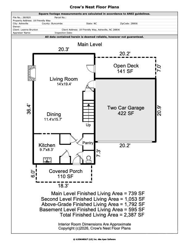 floor plan #1 - 18 Friendly Way, Asheville