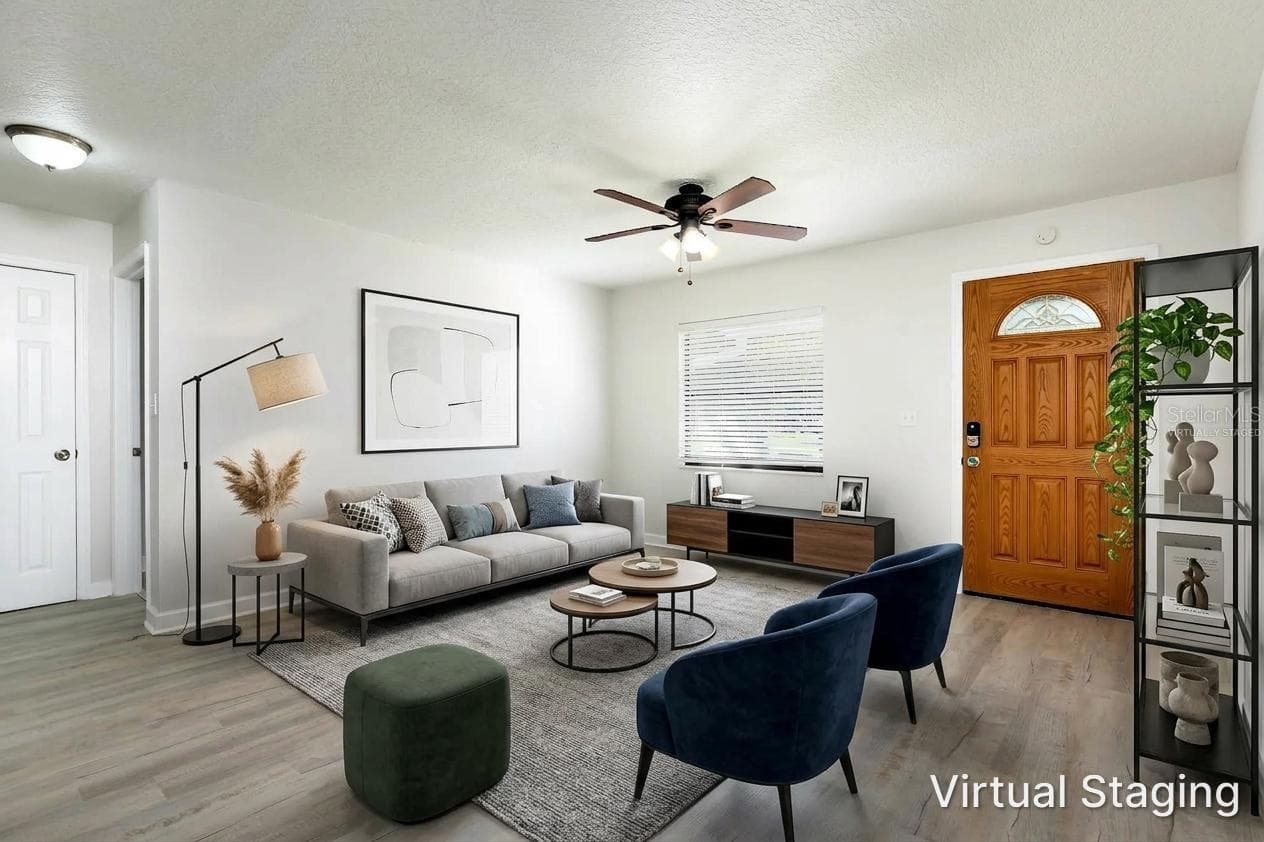 Virtually staged Living Room - 500 BIRCH CT, ALTAMONTE SPRINGS