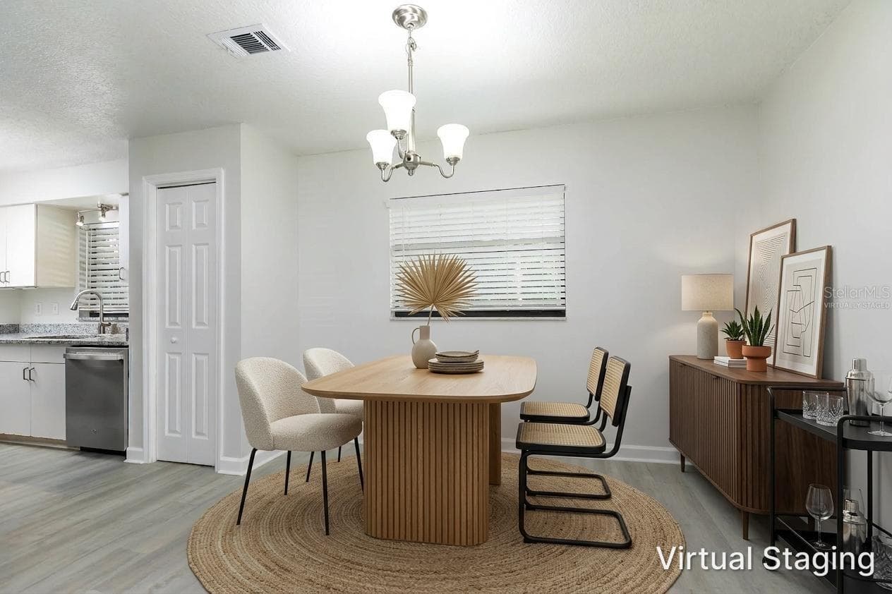 Virtually staged Dining Room - 500 BIRCH CT, ALTAMONTE SPRINGS