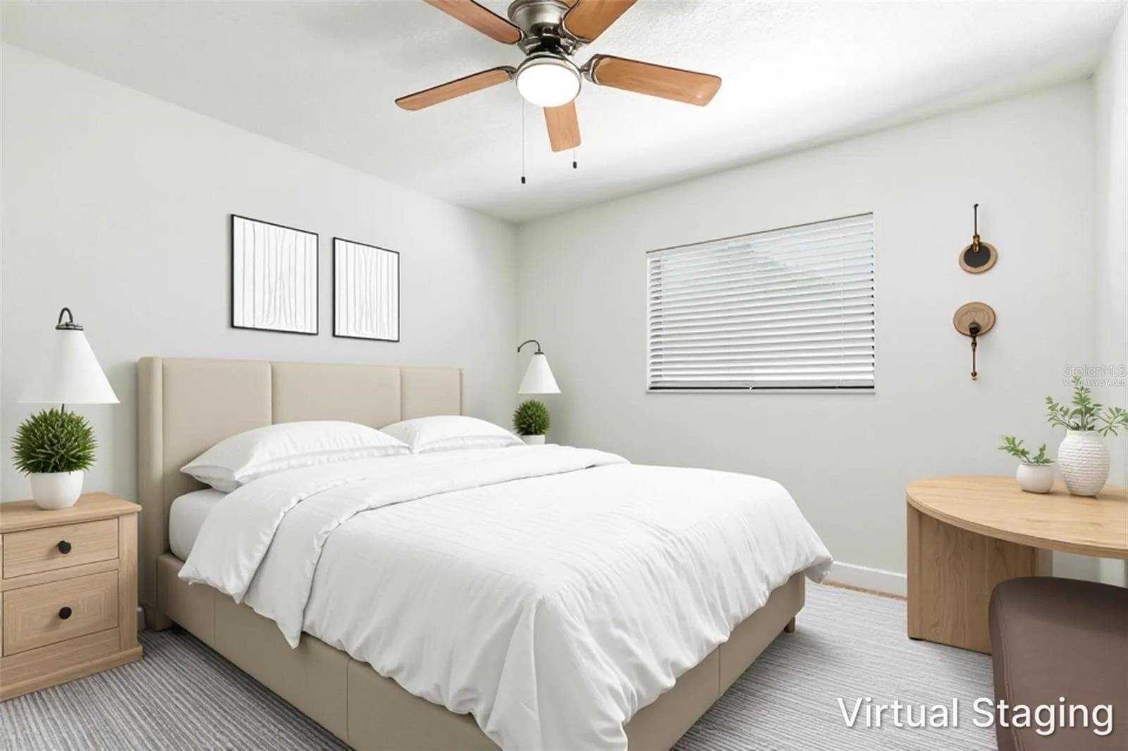Virtually Staged Bedroom - 500 BIRCH CT, ALTAMONTE SPRINGS