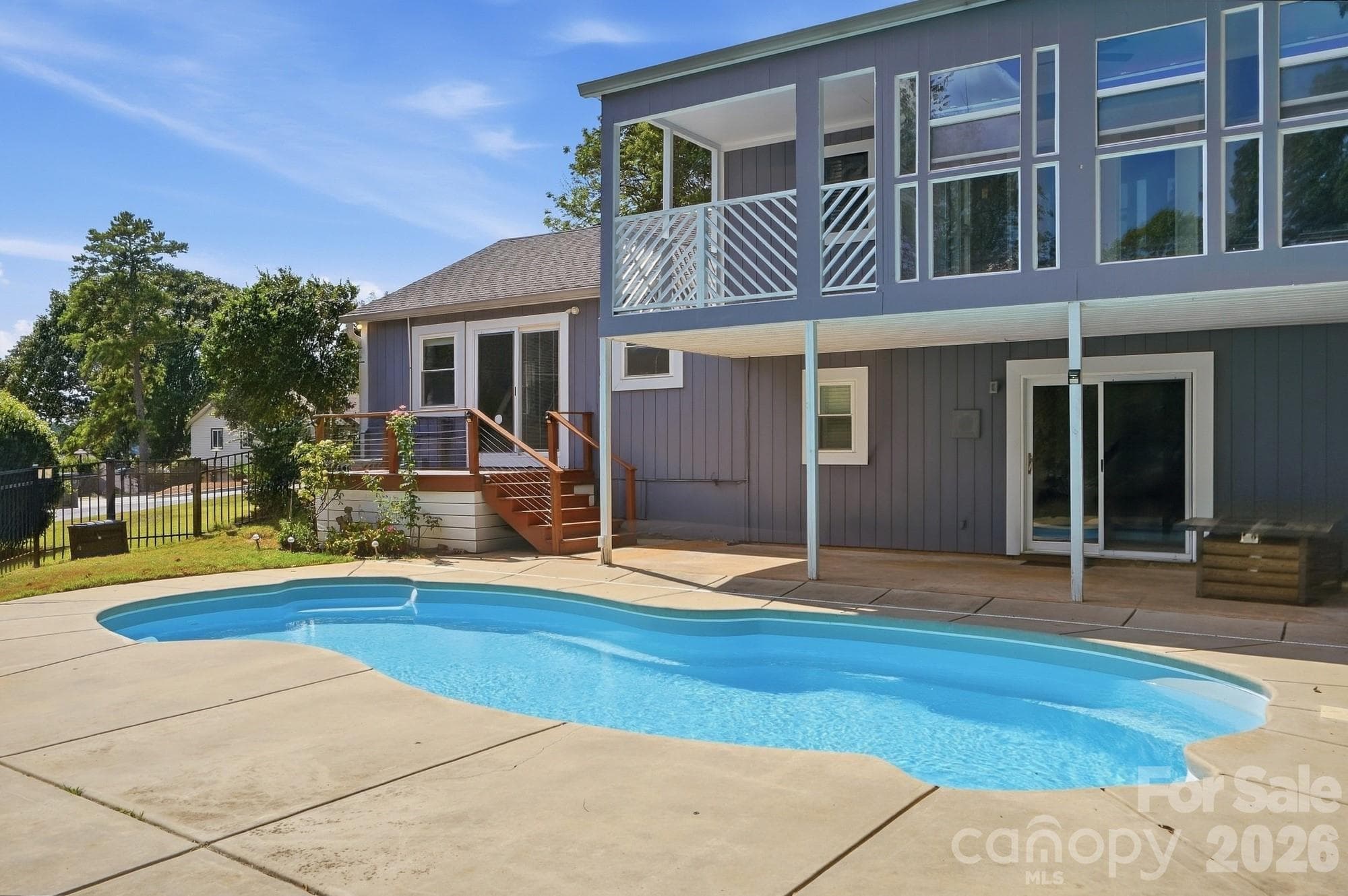 Your own backyard oasis awaits! Beautiful fiberglass inground pool, ready for summer fun, entertaining and plenty of poolside memories. - 3022 Point Clear Drive, Tega Cay