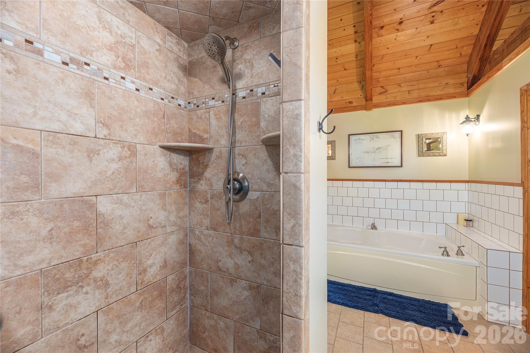 Separate shower and tub - 116 Ivy Road, Mills River