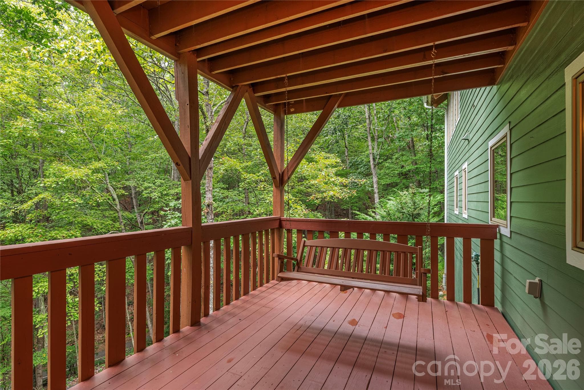 Lower level deck - 116 Ivy Road, Mills River