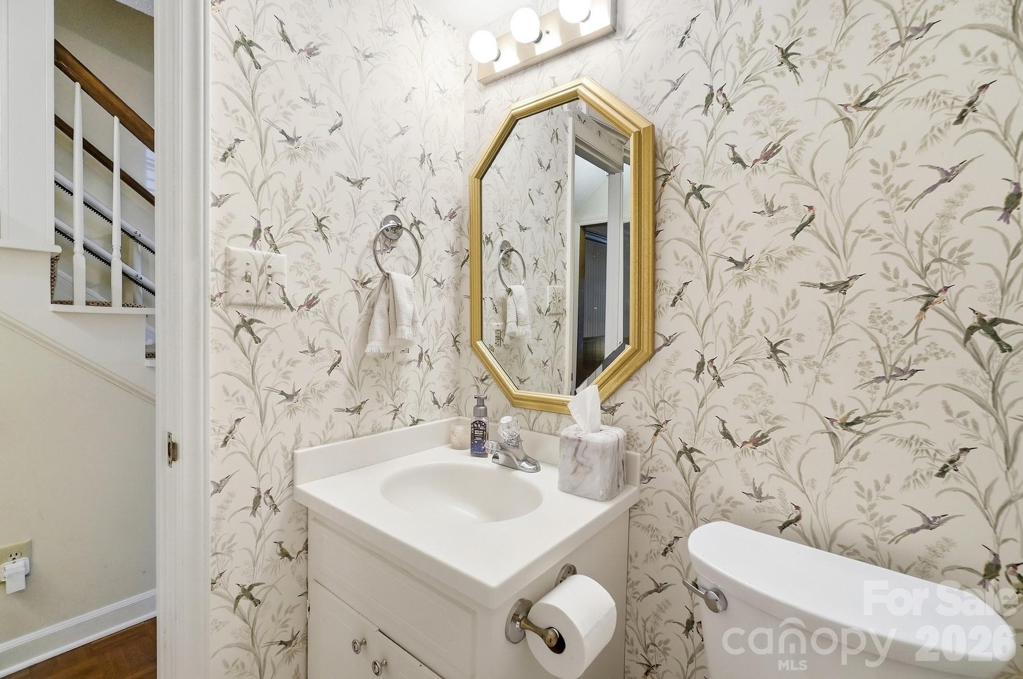 Half Bathroom on Main Level - 4218 Woodglen Lane, Charlotte