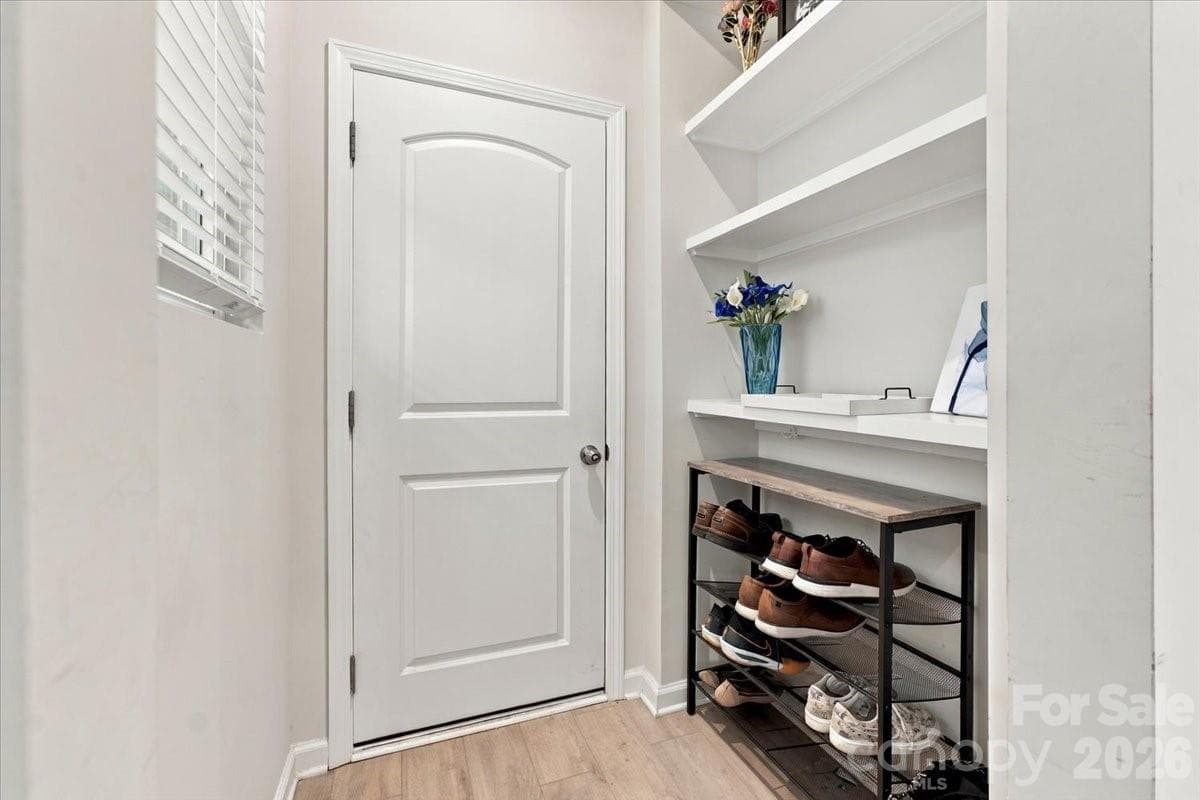 mudroom Drop zone off garage - 8036 Overmeadow Lane, Charlotte