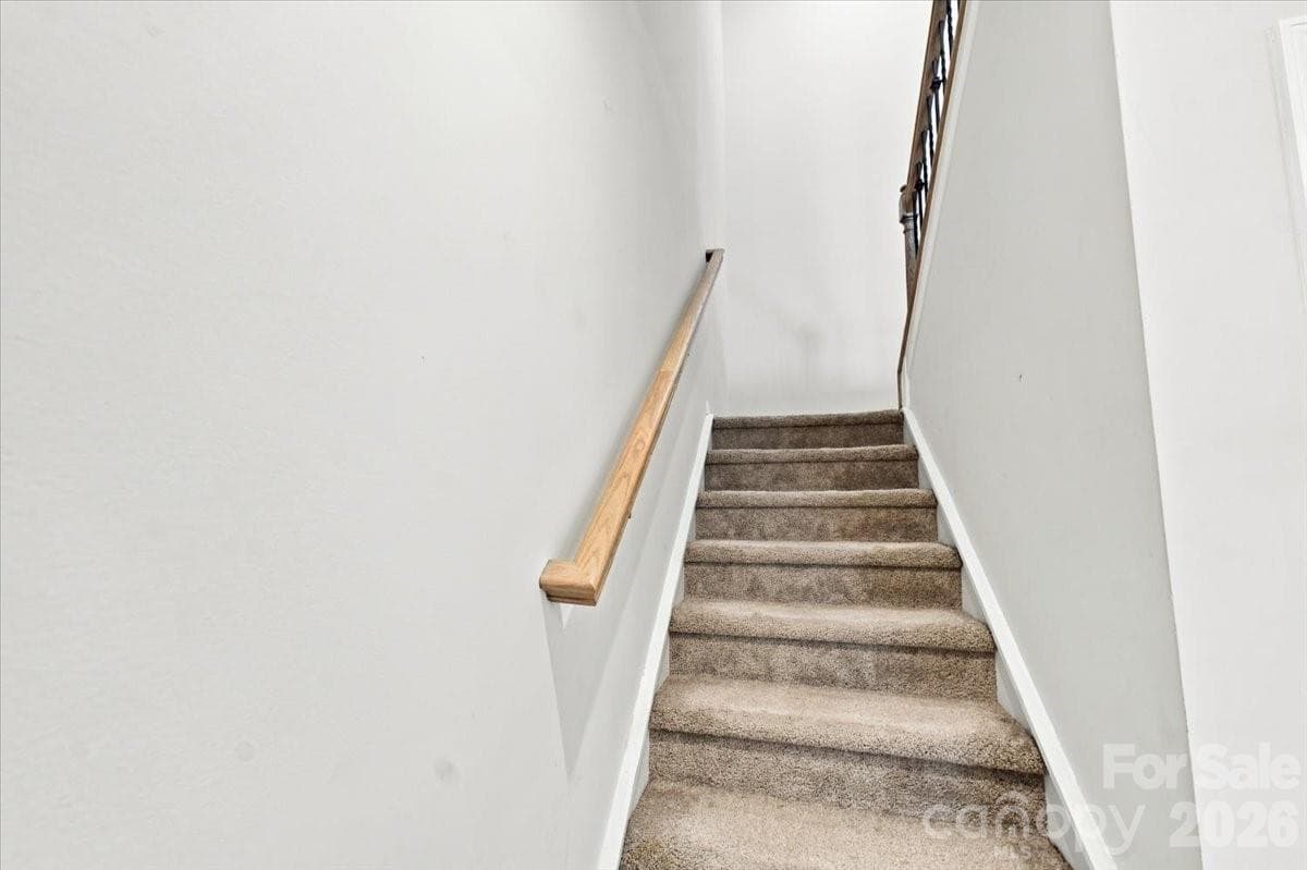 Stairs to second floor - 8036 Overmeadow Lane, Charlotte