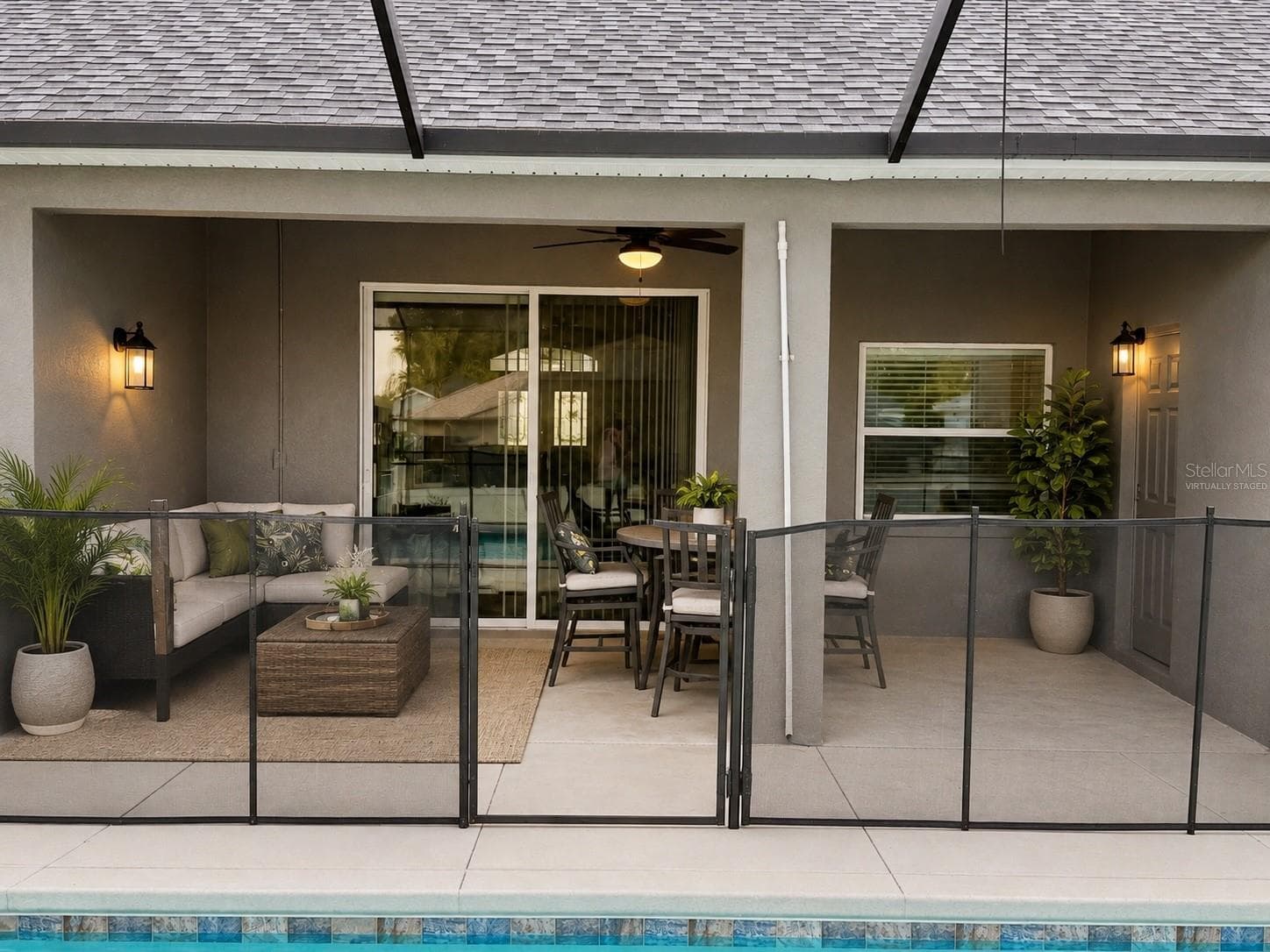 Virtually Staged Covered Patio - 3339 PEARLY DR, LAKELAND