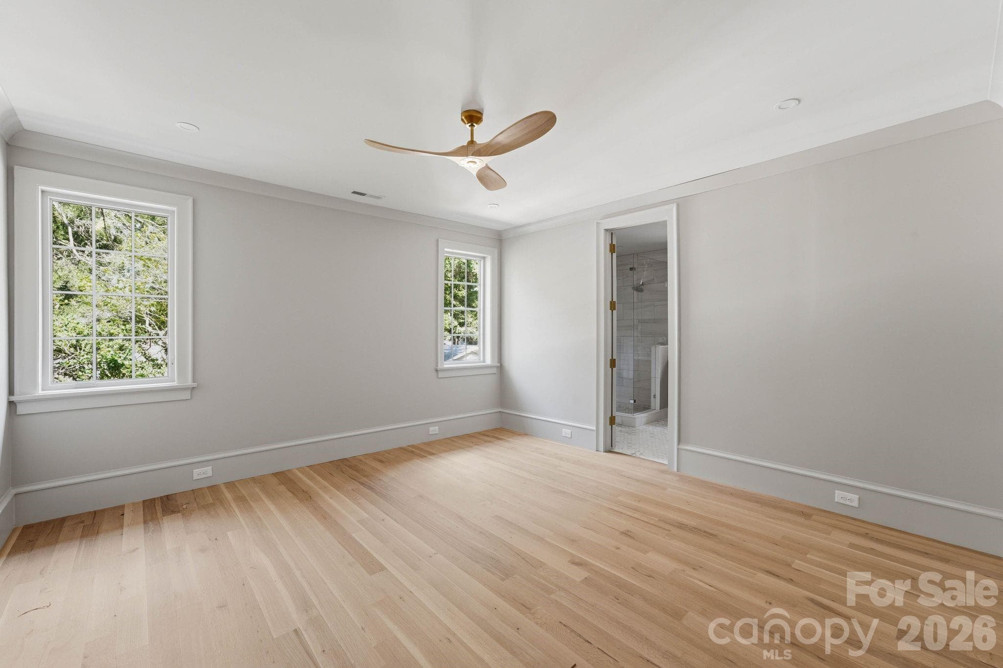 Upper Bedroom (15'x15') Hardwood Floors - 110 Hunter Lane, Charlotte