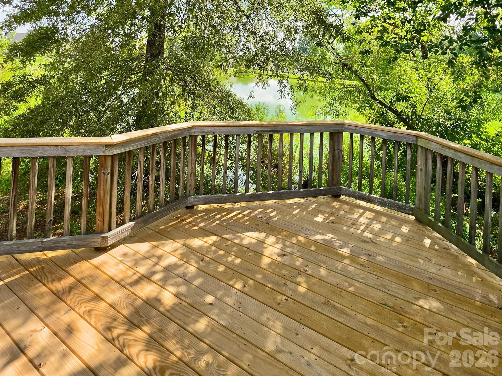 Back Deck with Pond View (Summer) - Rock Hill