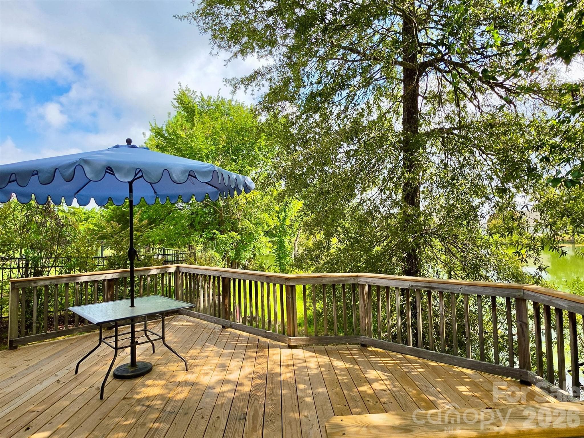 Back Deck with Pond View (Summer) - Rock Hill