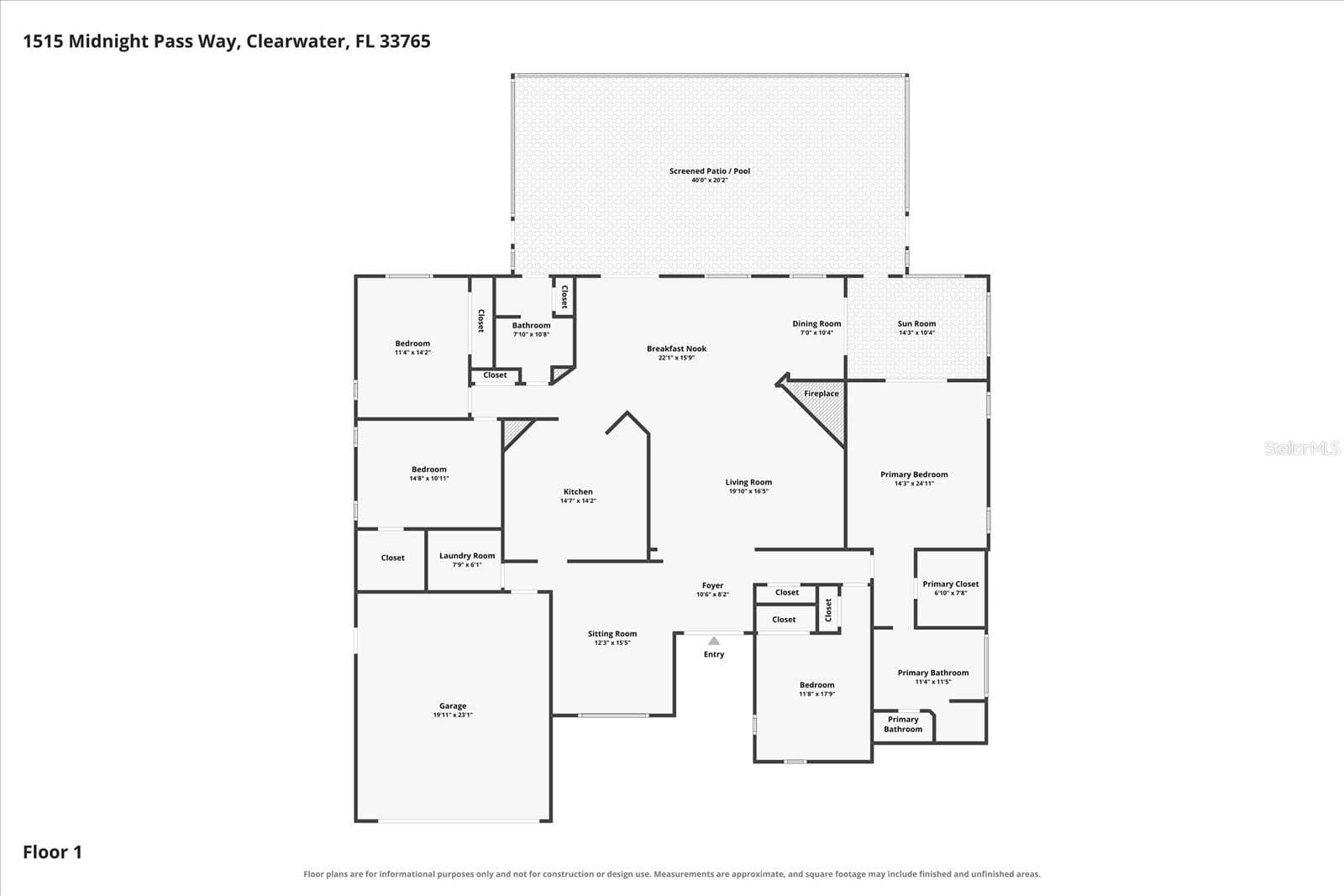 Floor Plan - 1515 MIDNIGHT PASS WAY, CLEARWATER