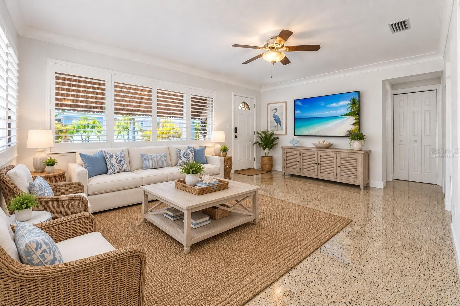 Virtually Staged - Front Living Room - 1472 DURLING DR S, SOUTH PASADENA