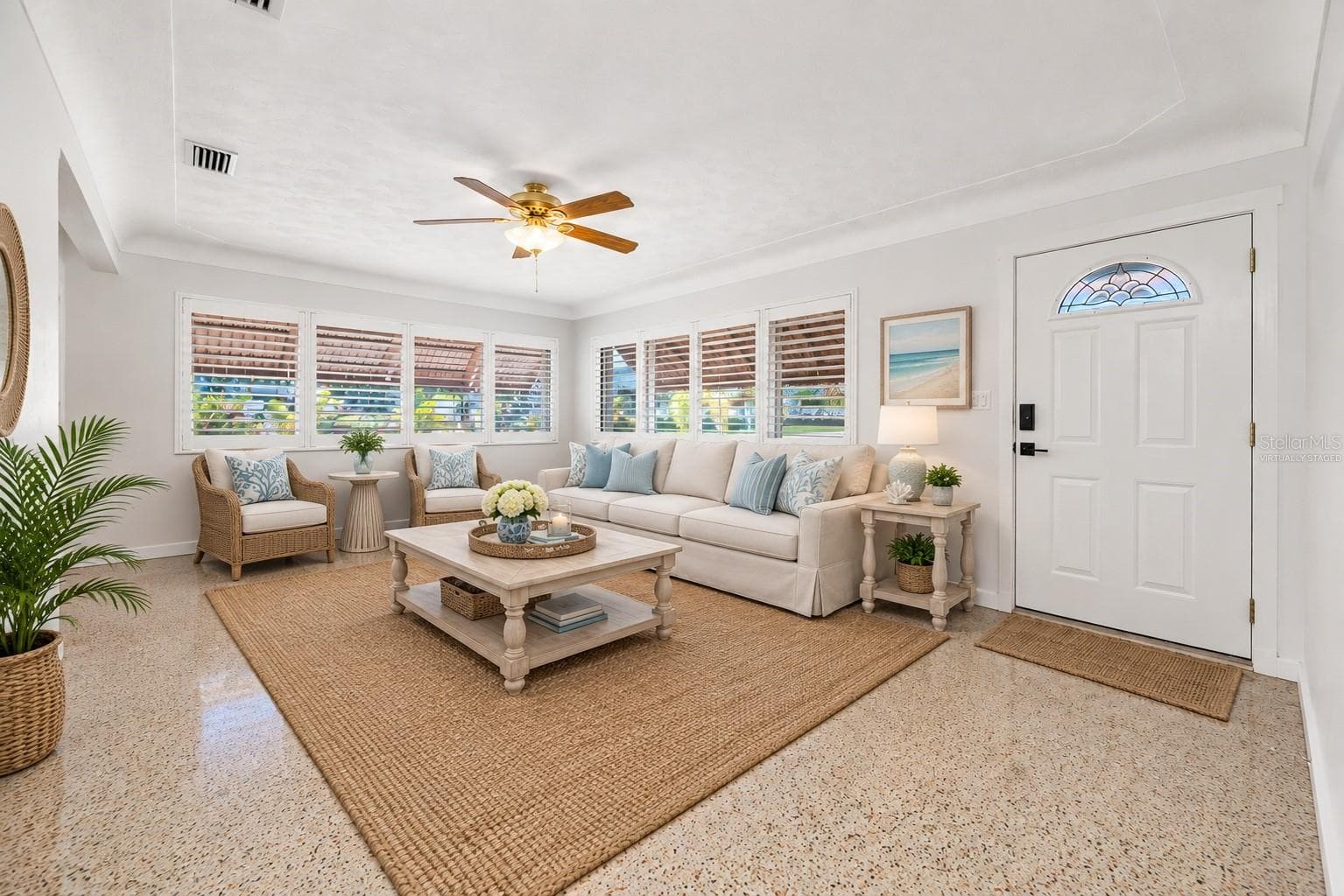Virtually Staged - Entry Door at the Living Room - 1472 DURLING DR S, SOUTH PASADENA
