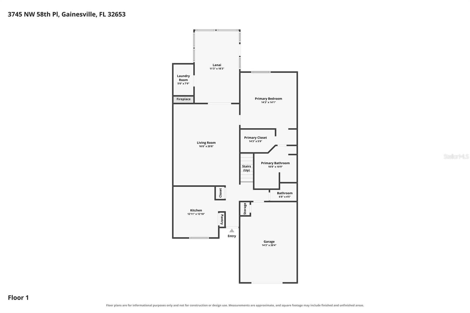 Downstairs floor plan - 3745 NW 58TH PL, GAINESVILLE