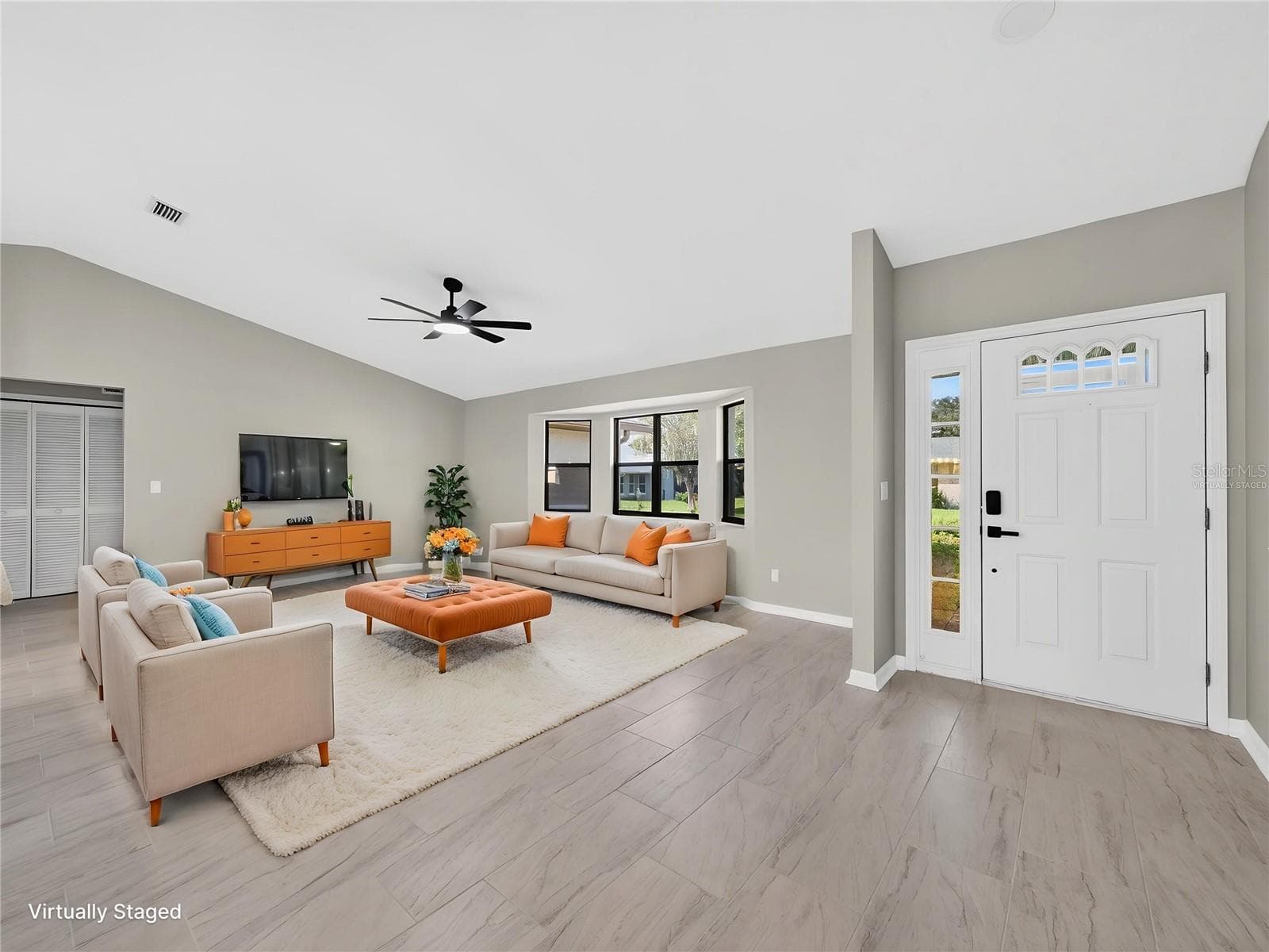 Virtually Staged Great Room - 21506 QUEEN ANNE CT, LEESBURG