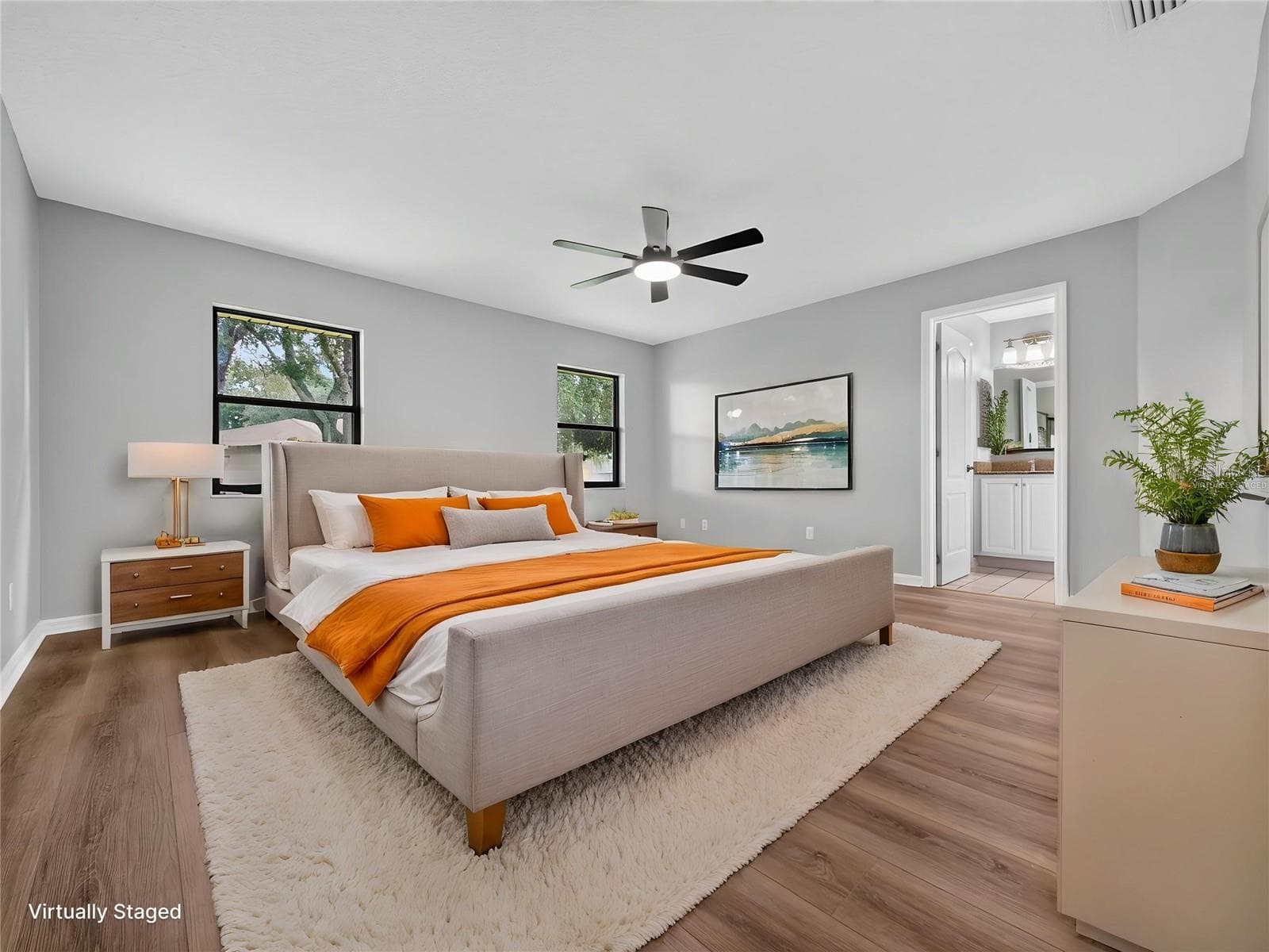 Virtually Staged Primary Suite - 21506 QUEEN ANNE CT, LEESBURG