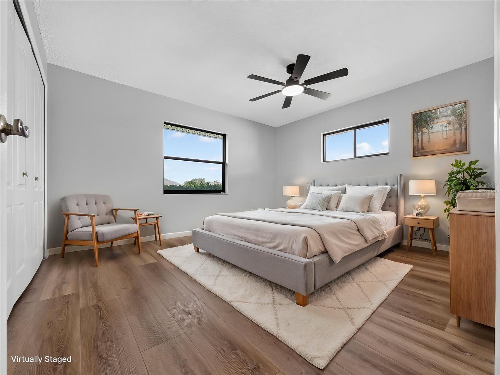 Virtually Staged Bedroom 2 - 21506 QUEEN ANNE CT, LEESBURG