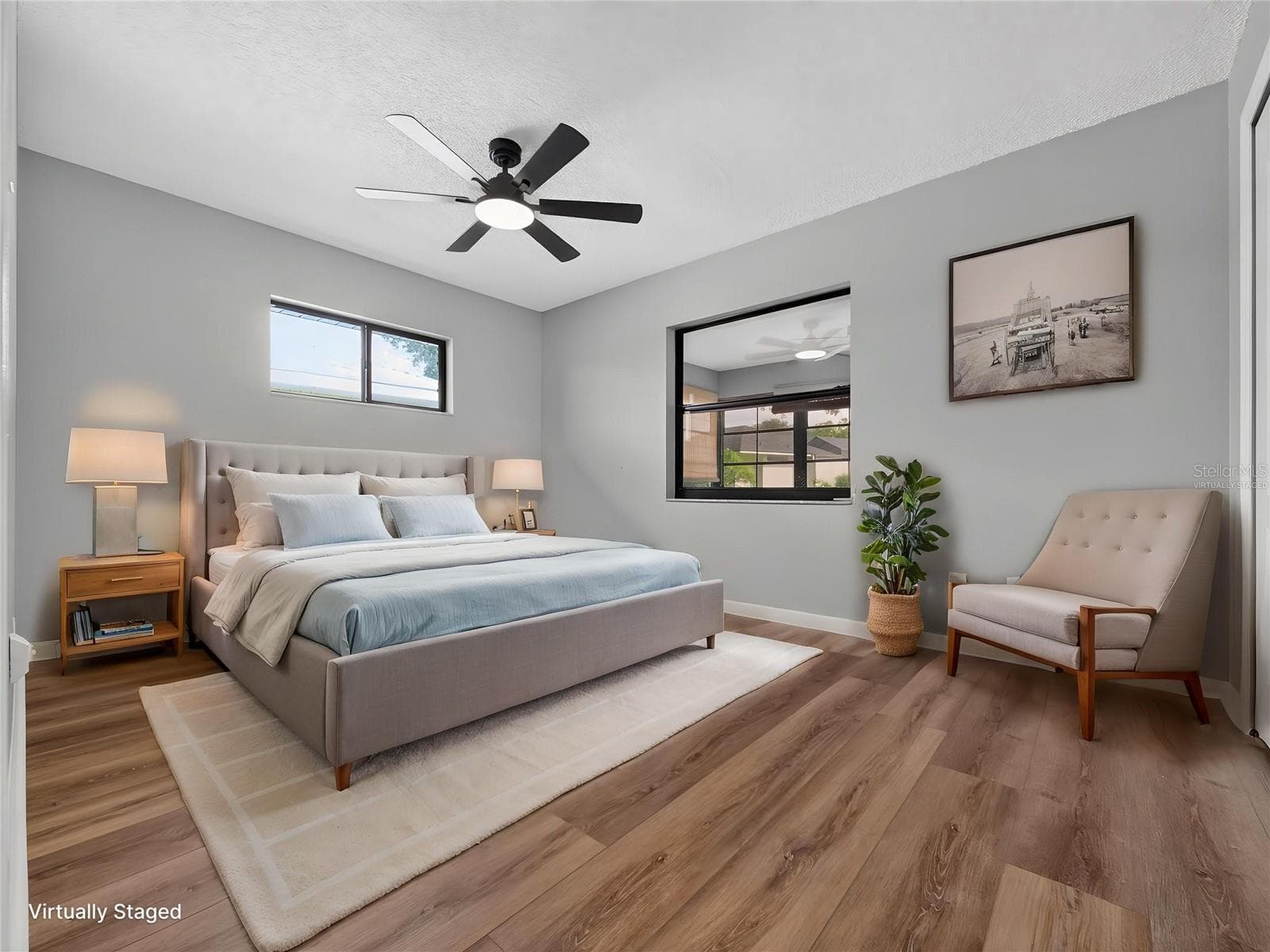 Virtually Staged Bedroom 3 - 21506 QUEEN ANNE CT, LEESBURG