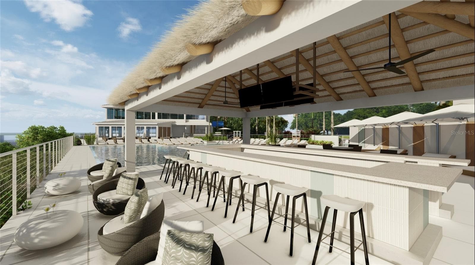 Rendering new Tiki bar under construction - 5854 GASPARILLA RD #MV23, BOCA GRANDE