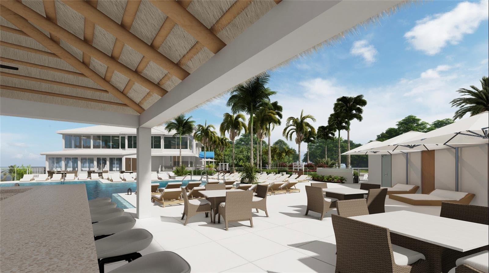 Rendering new Tiki bar under construction - 5854 GASPARILLA RD #MV23, BOCA GRANDE
